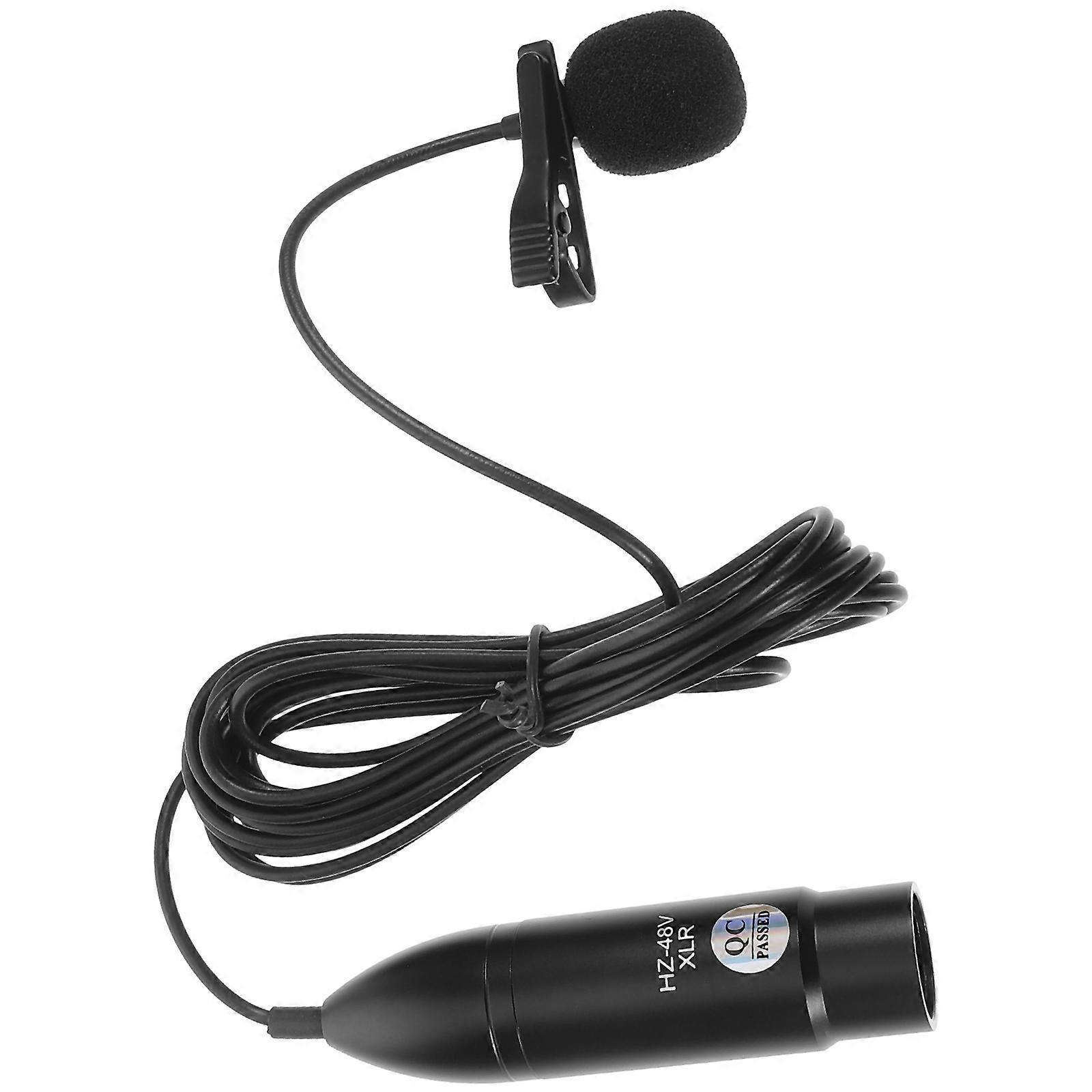 Professionel bærbar mikrofon xlr tre-pin interface til lydentusiaster sort farve 1pack