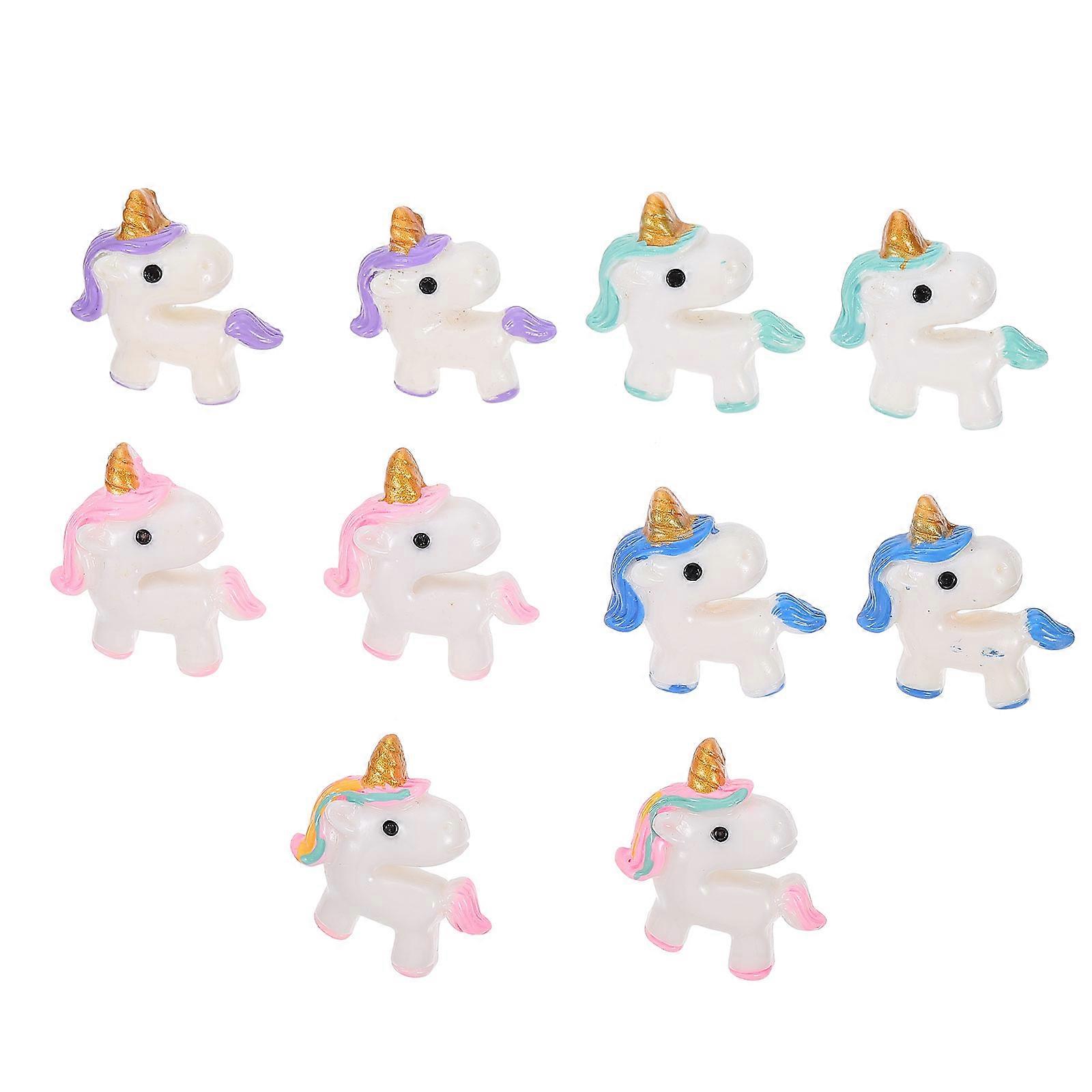 Adorable Cartoon Pushpins for DIY Resin Made Assorted Color 10 Pieces