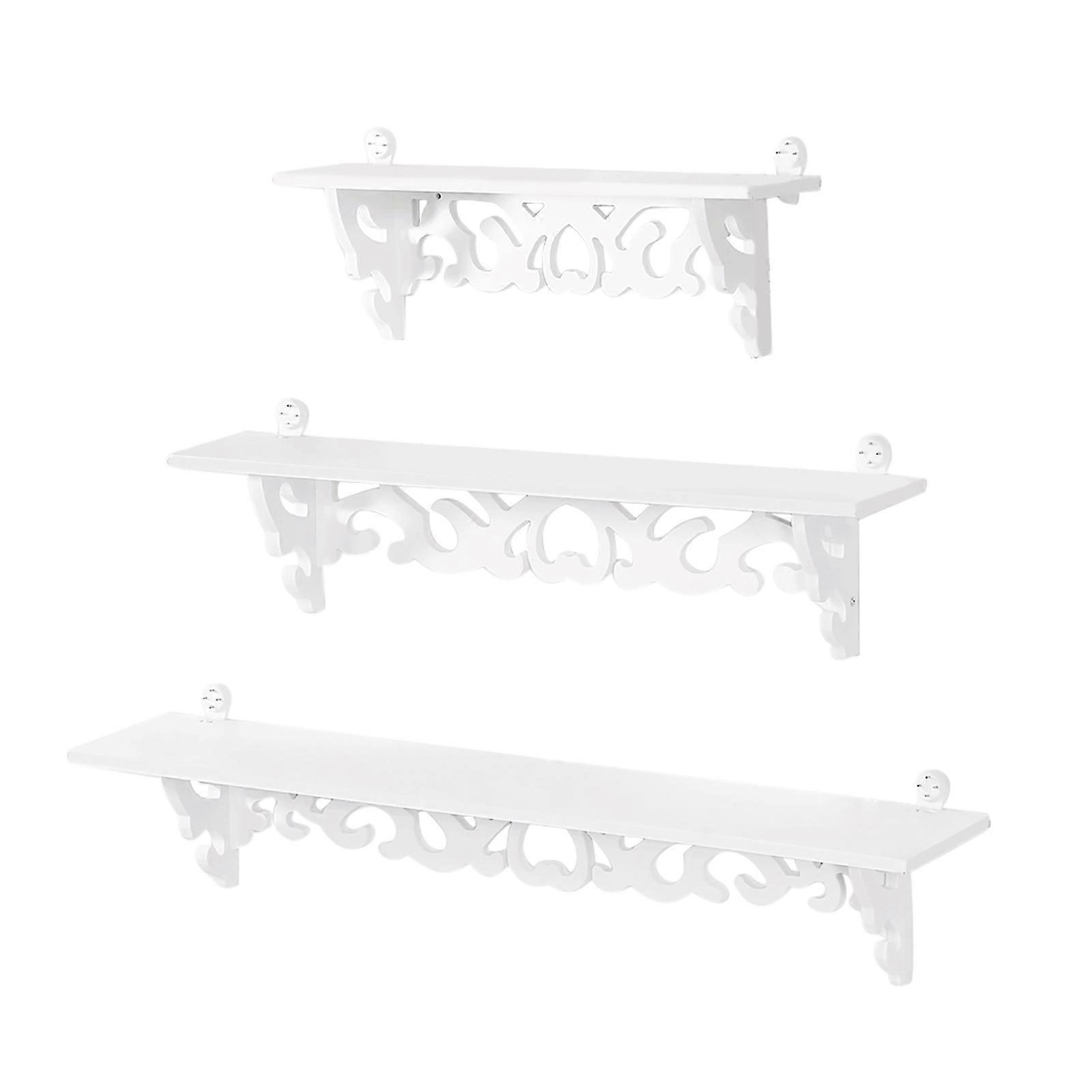 Ensemble de 3 étagères murales flottantes de style shabby chic, étagère de rangement murale