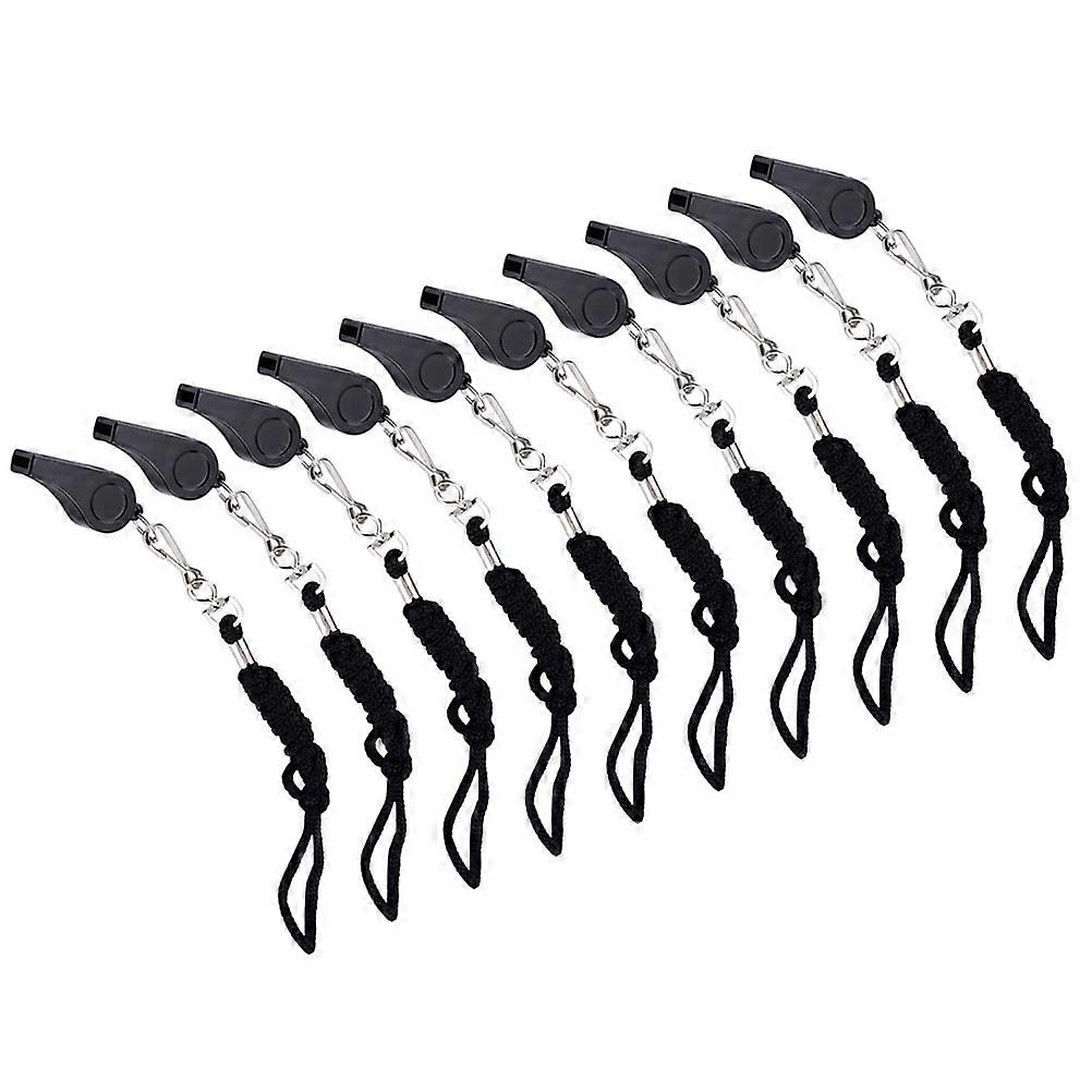 10pcs Soccer Whistle with Lanyard Professional Multi Function Survival Whistle