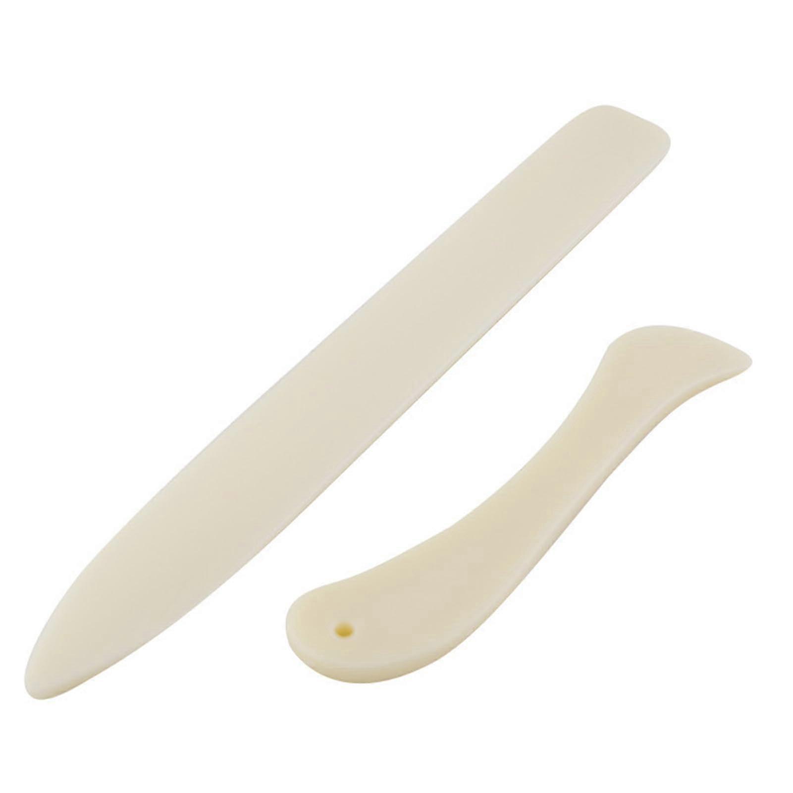 Artificial Bone Folder for Paper Crafts, Rounded Tip Bone Folder Set for Card Making, Bookbinding and Craft Projects (Pack of 2)