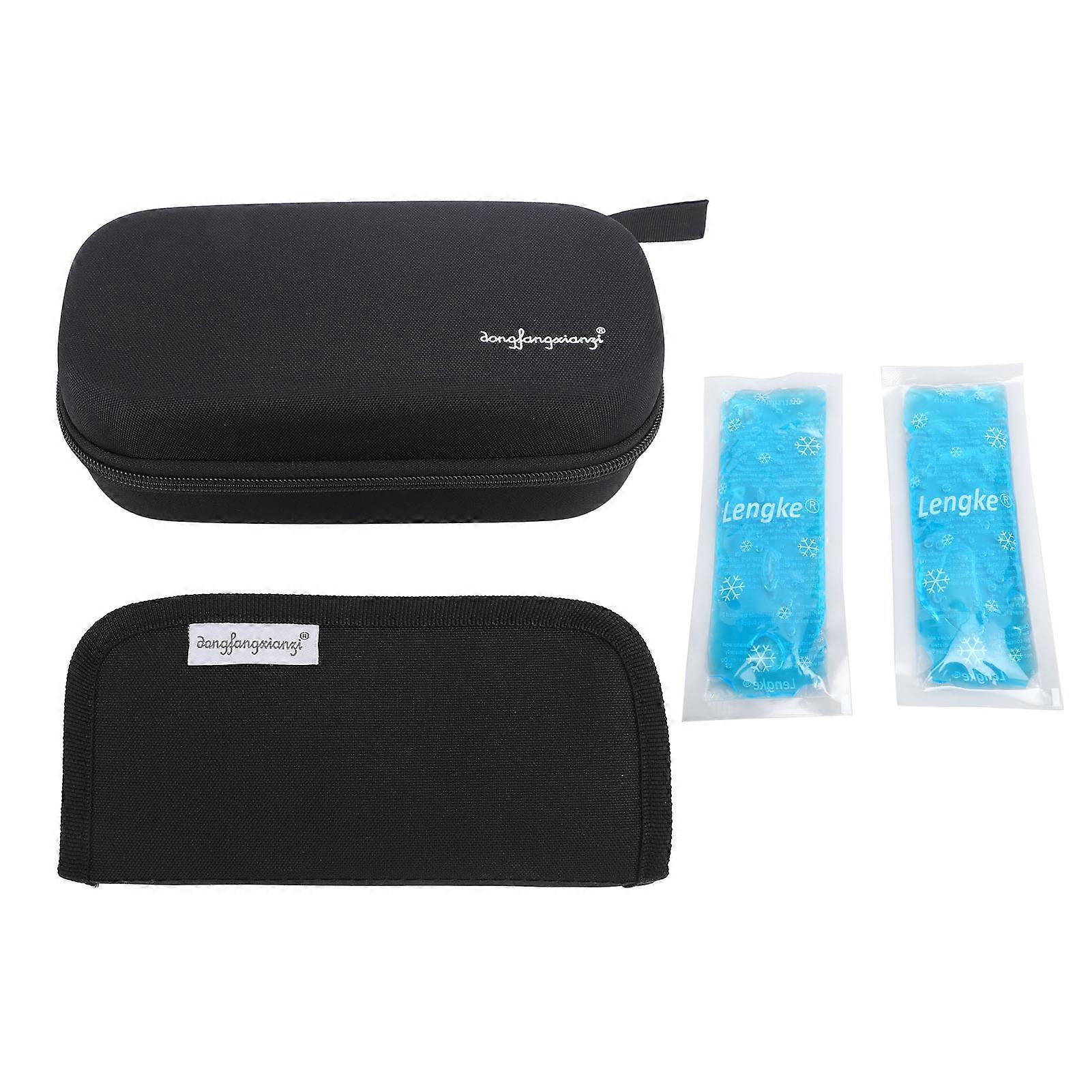 Insulin Cooler Bag, Diabetic Cooler Bag with Ice Packs, Portable Multi-Purpose Medication Cooler Bag, Type 5 Diabetic Supplies