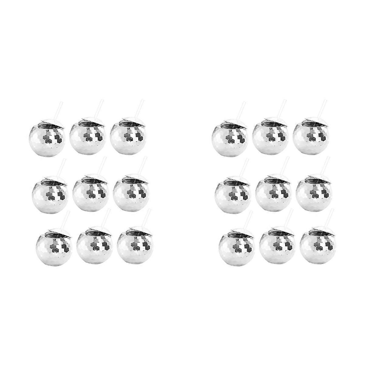 9 PCS Disco Ball Cups, 20 OZ Disco Cups with Straws and Lid