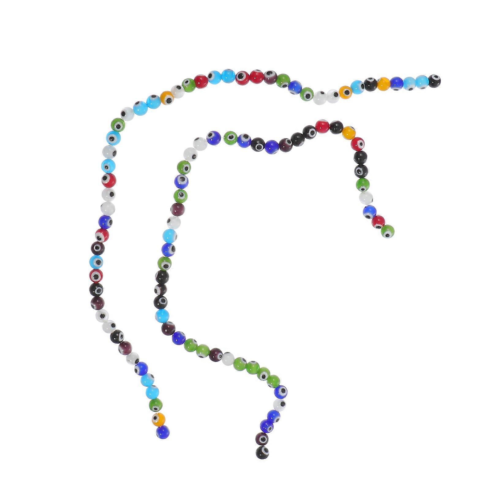 Diy Necklace Loose Beads Multi- Halloween Style Eye Round Beads Jewelry Making 1Set