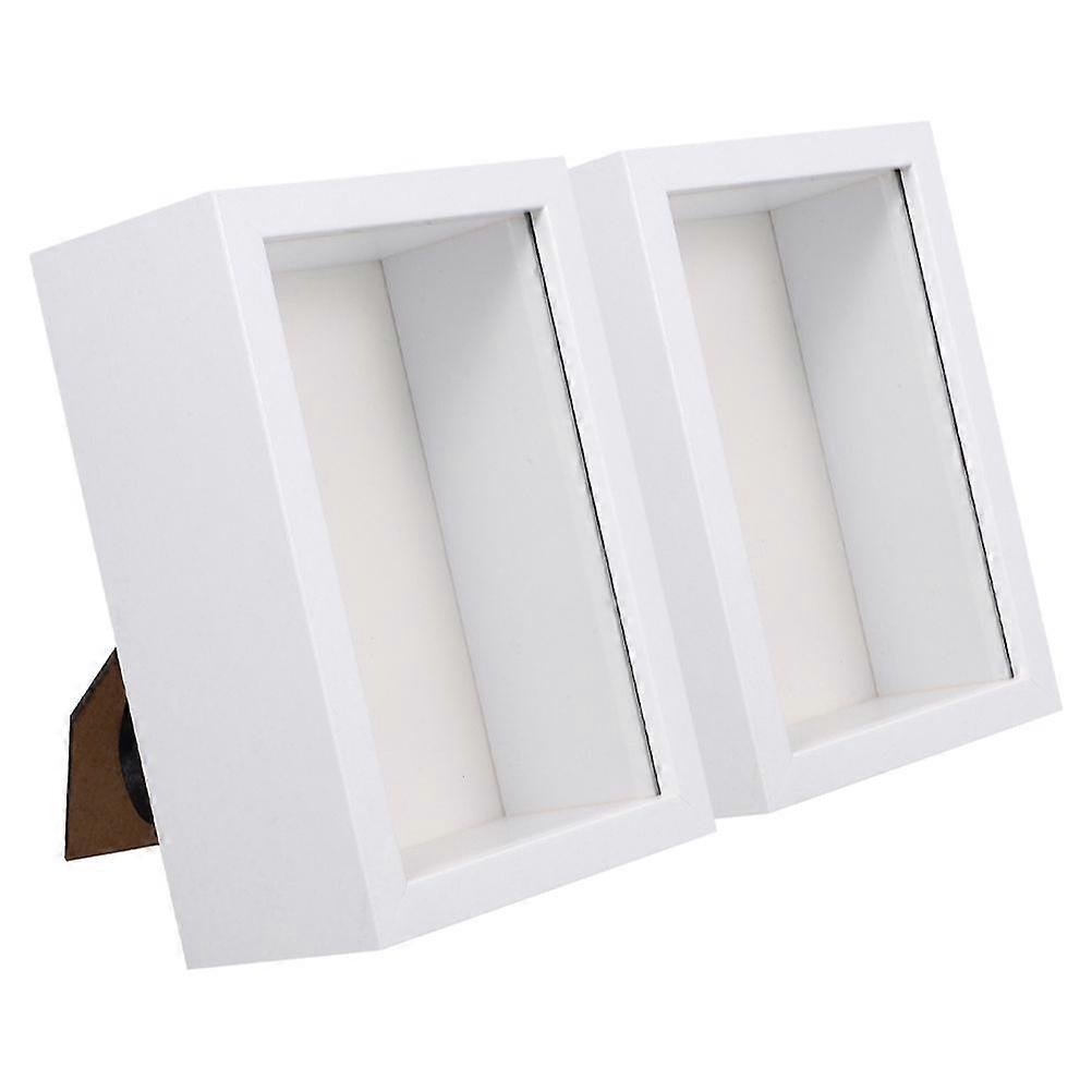 2PCS Wood Box Picture Frame Specimen Collection Box DIY Display Box for Butterfly Specimen Dried Flower Press Plant Display Wall Desk