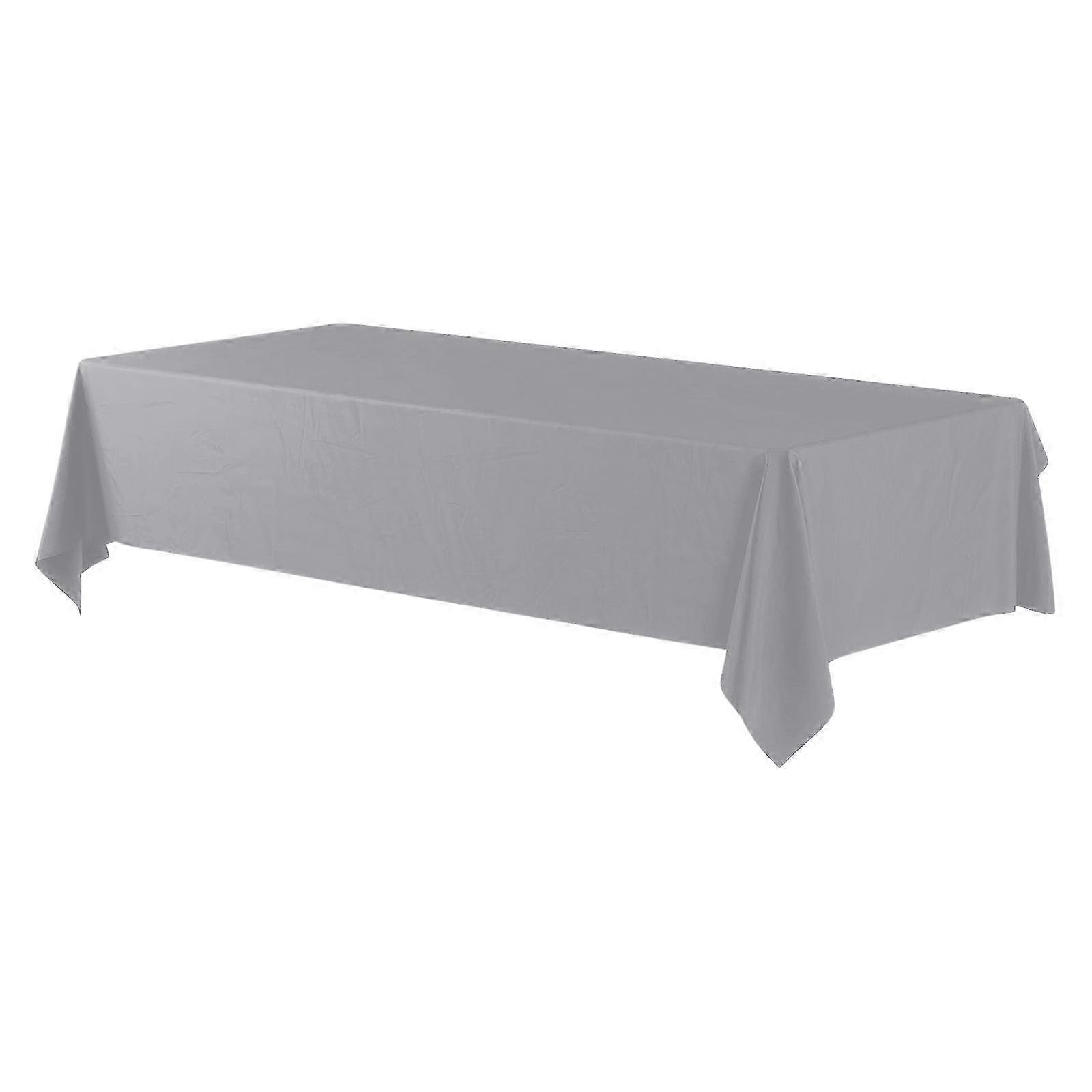 Disposable Plastic Tablecloth for Party, Picnic, Rectangular Table Cover