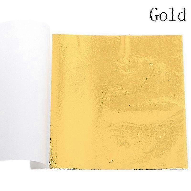 100 Sheets Gold Foil Leaf Gilding Craft Paper Decoration Tool