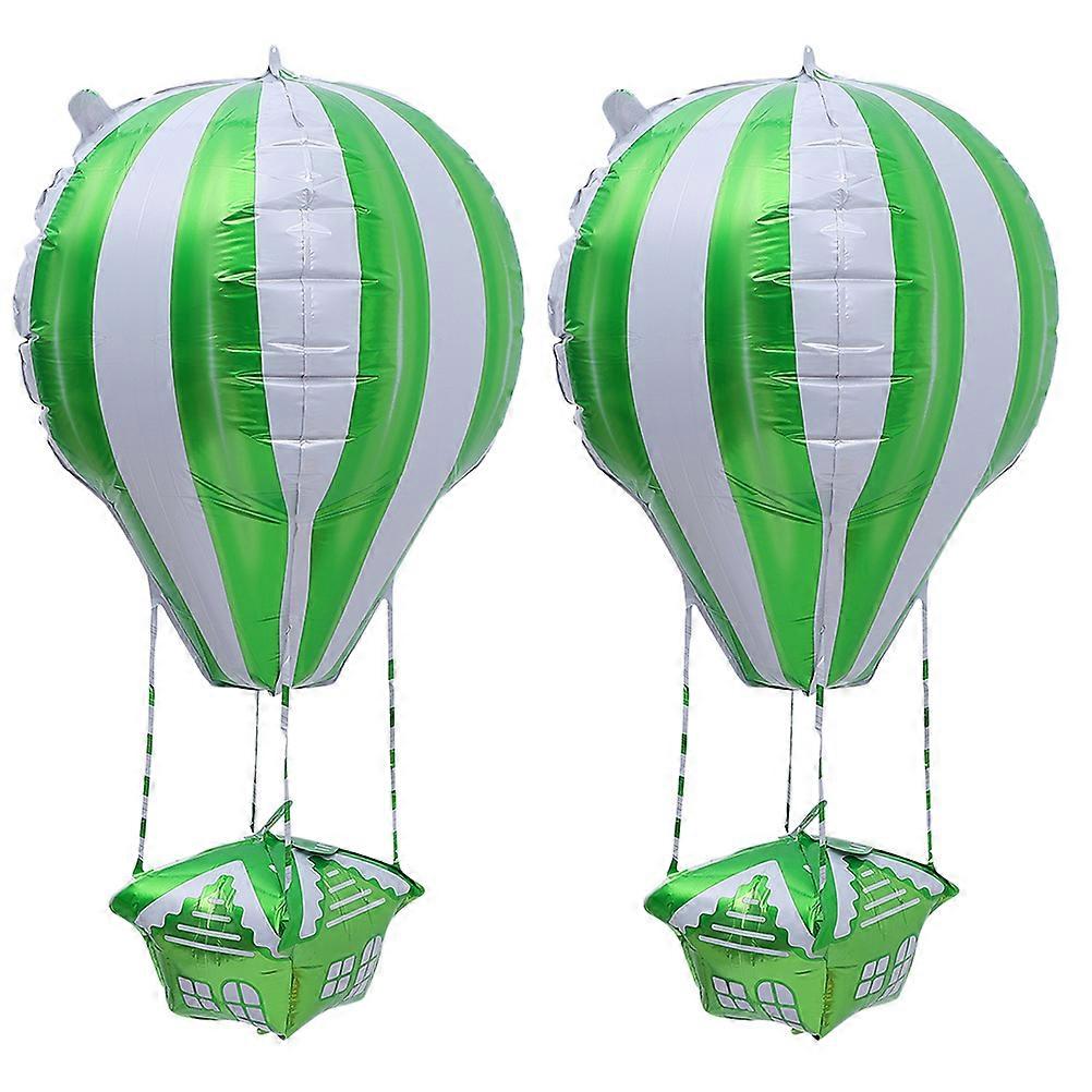 Aluminum Foil Decorative Balloons for Decoration Green Color with Materials and Elegant Design 2pcs