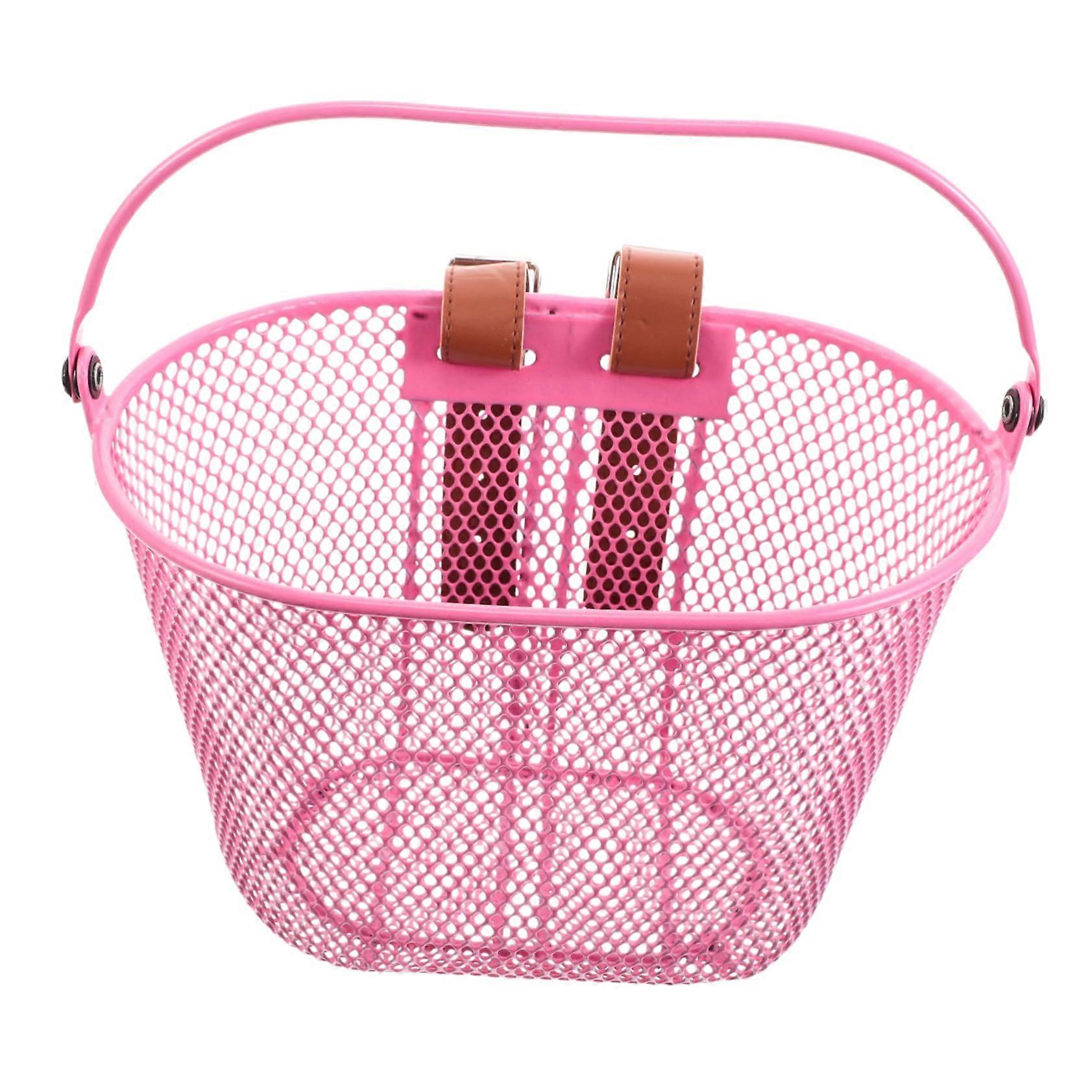 Bicycle basket for handlebar – iron storage organizer for ' bikes, easy tall
