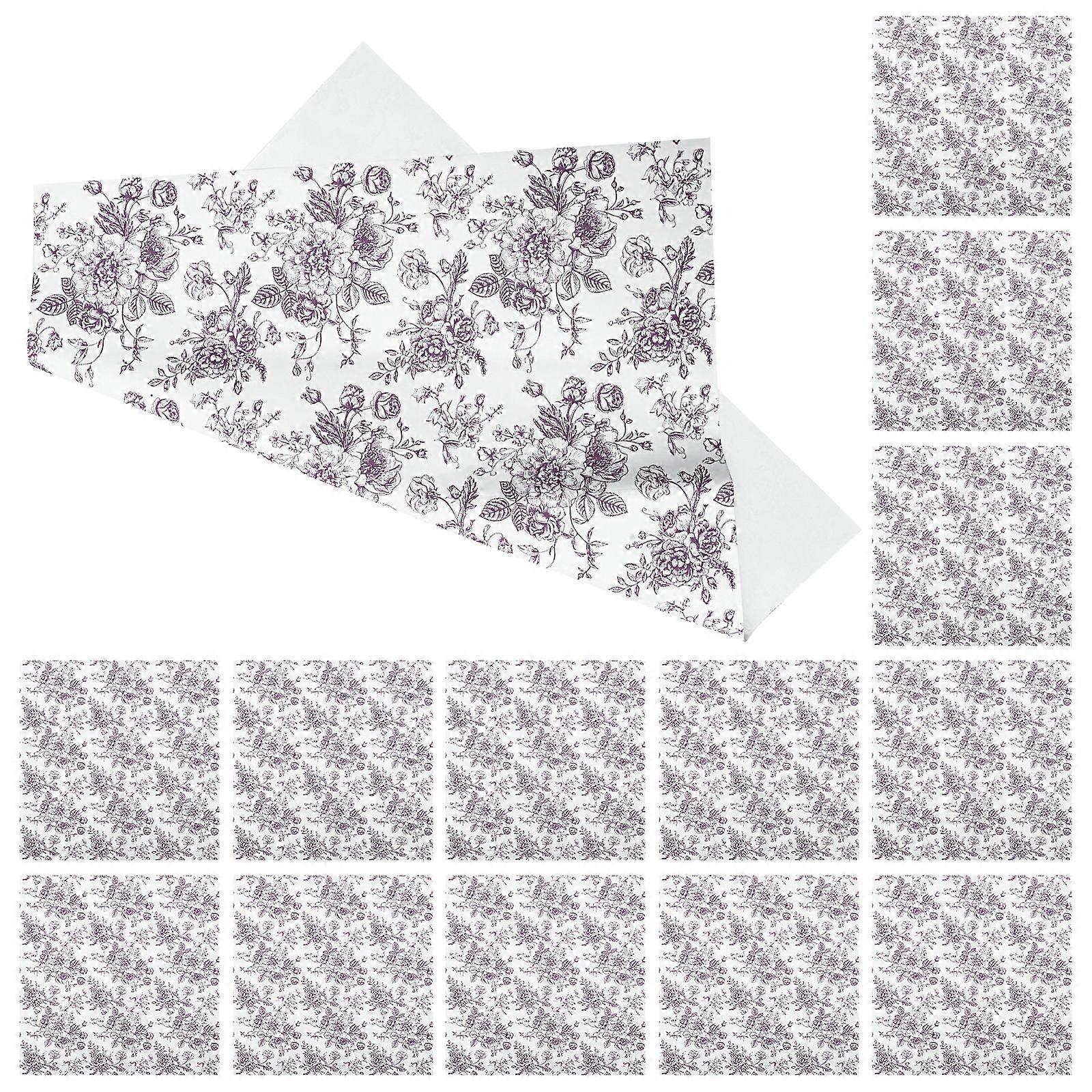 Bouquet Wrapping Matte Paper DIY Cutting Families present Givers Purple 57x57cm 20 Sheets
