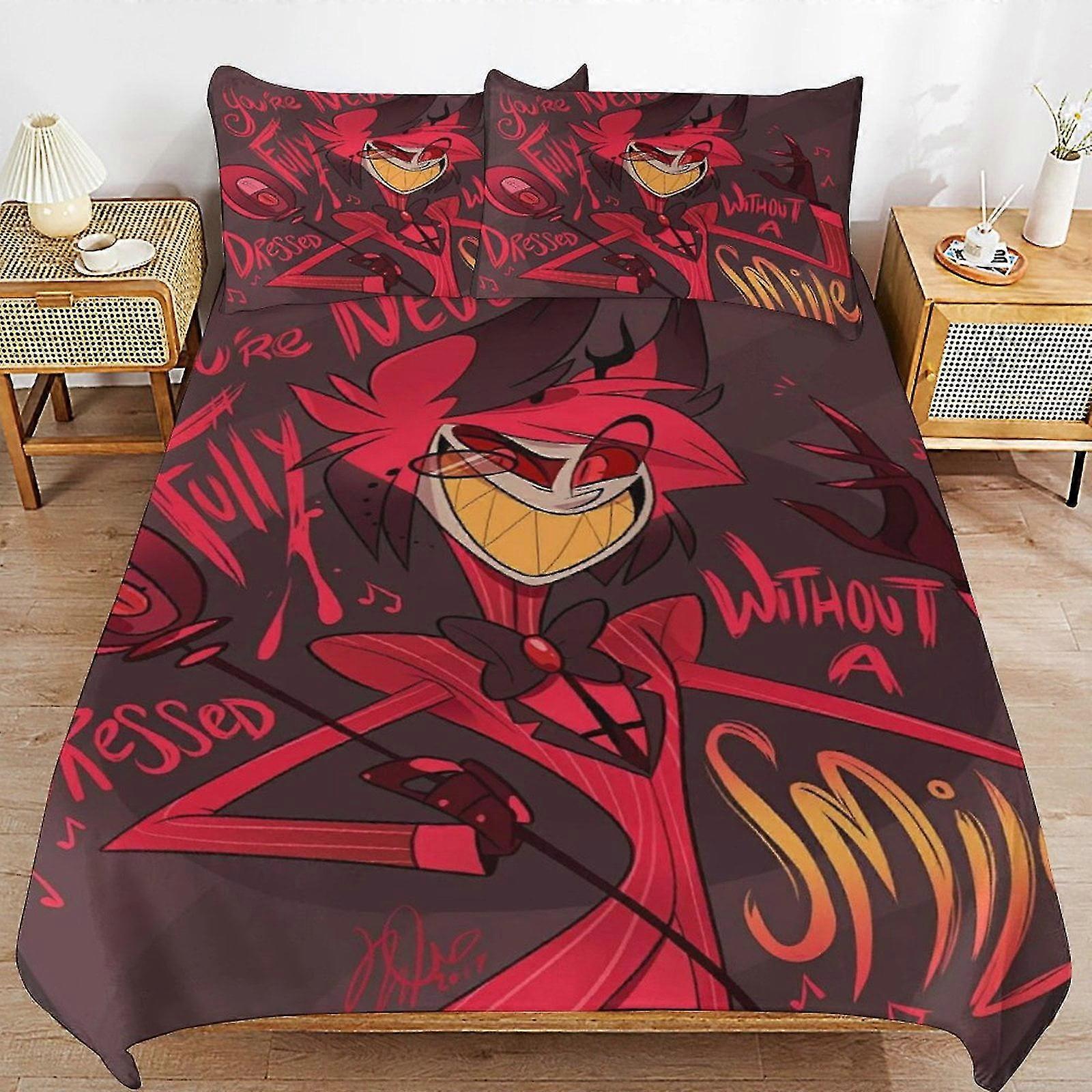 Conjunto de cama de microfibra com impressão 3D, conjunto de edredom leve de 3 peças, capa de edredom e fronhas para crianças