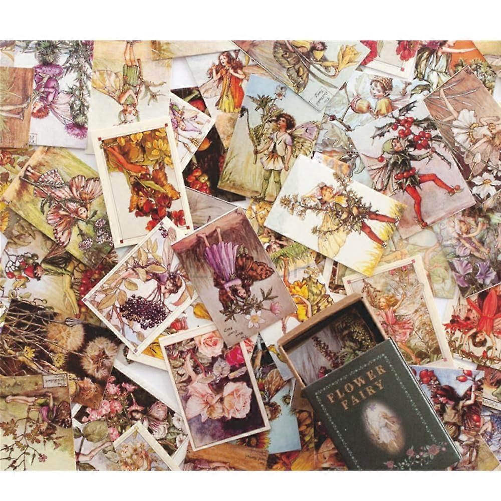 Flower Fairy Scrapbooking Kit – 100Piece Collage Set for Diary Planners, Adult Junk Journaling, and Decorative Supplies (Per Box)