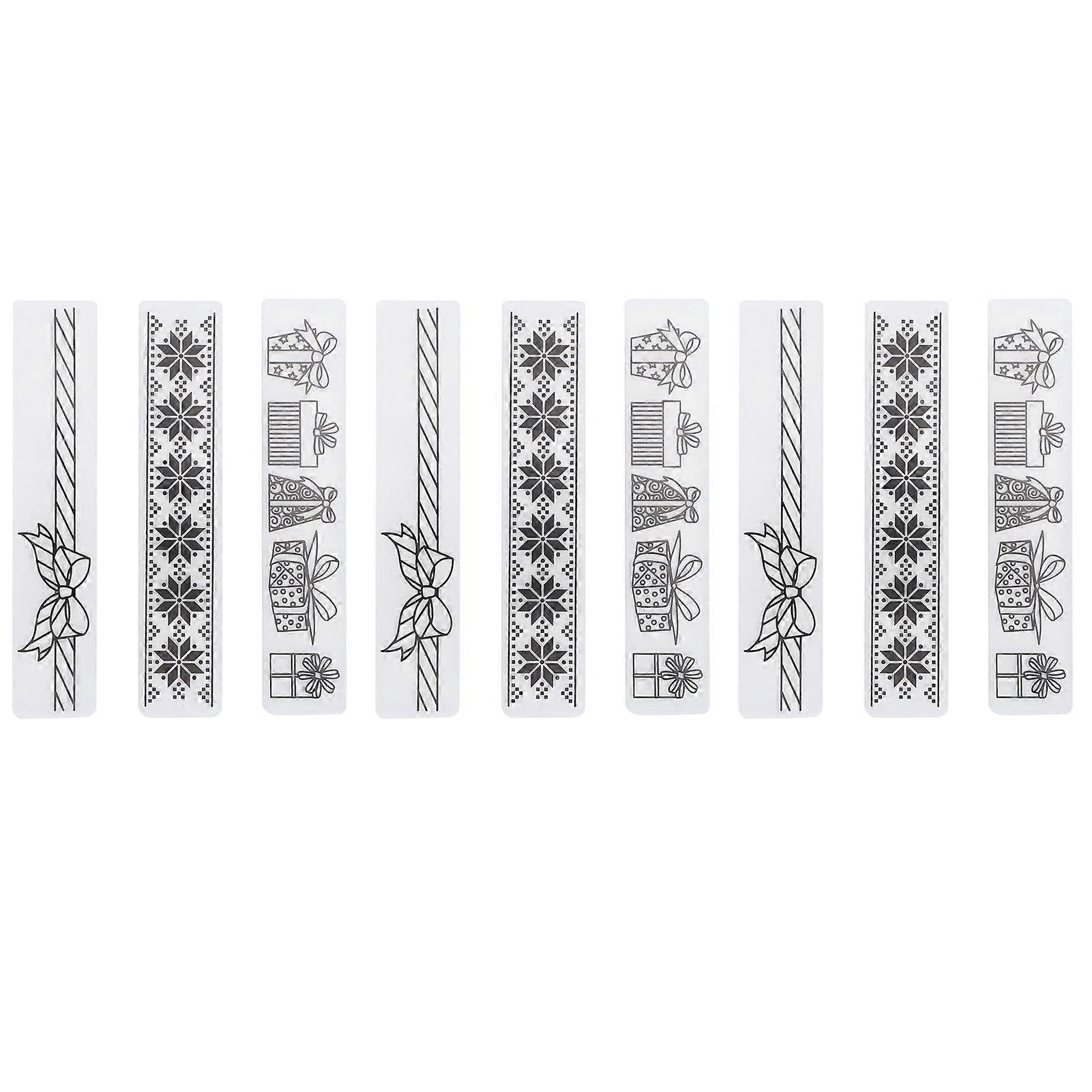 2025 Latest Model  9Pcs Flower Plastic Embossing Folder DIY Paper Decoration