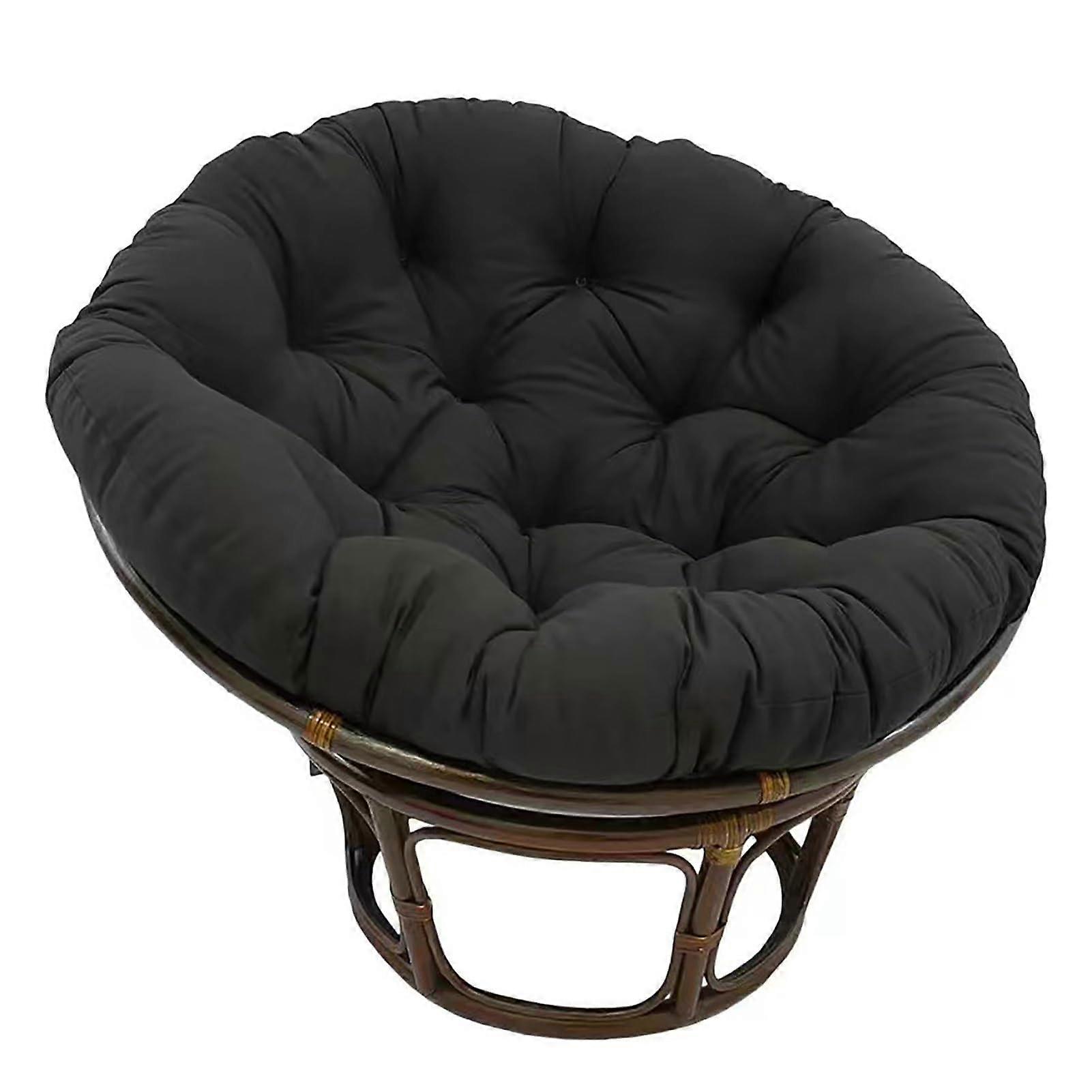 Egg Hammock Swing Chair Pads Thick Back Cushion for Hanging Swing Seat (Black 40x40cm)
