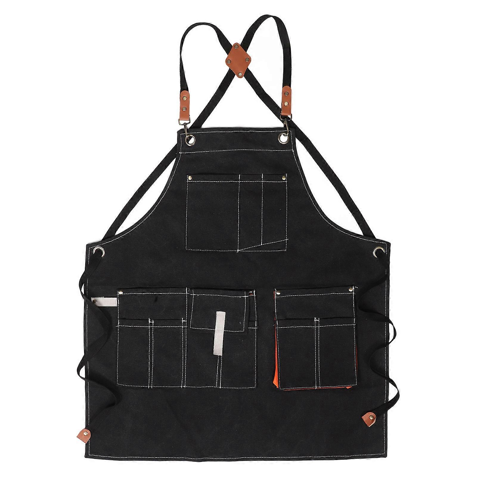 Durable Heavy Duty Work Apron with Multi Pockets – Comfortable Chef Apron for Men and Women, Ideal for Kitchen, Cooking, Grilling and Crafting