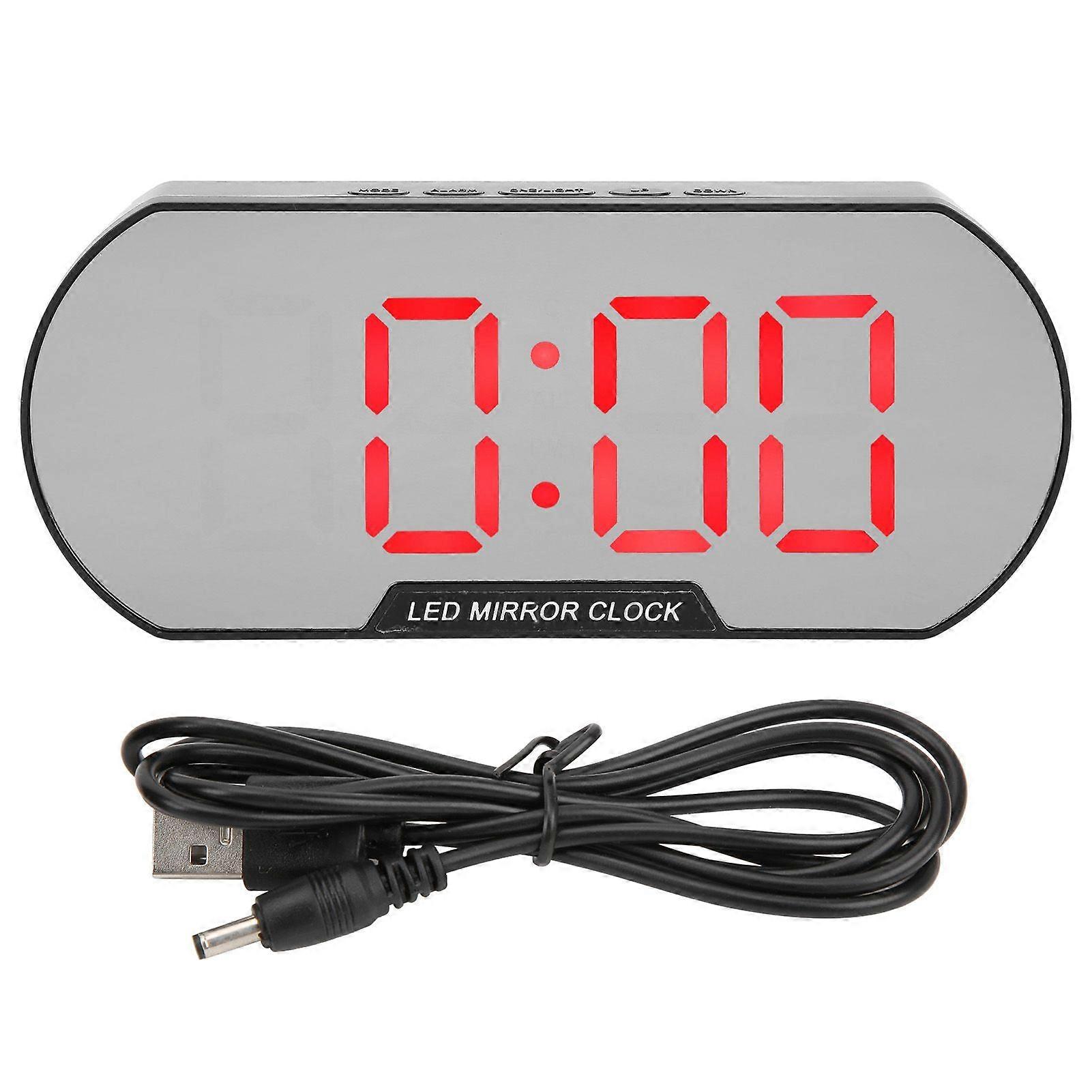 2025 Latest Model  Alarm Clock LED Digital Display Makeup Mirror USB Battery
