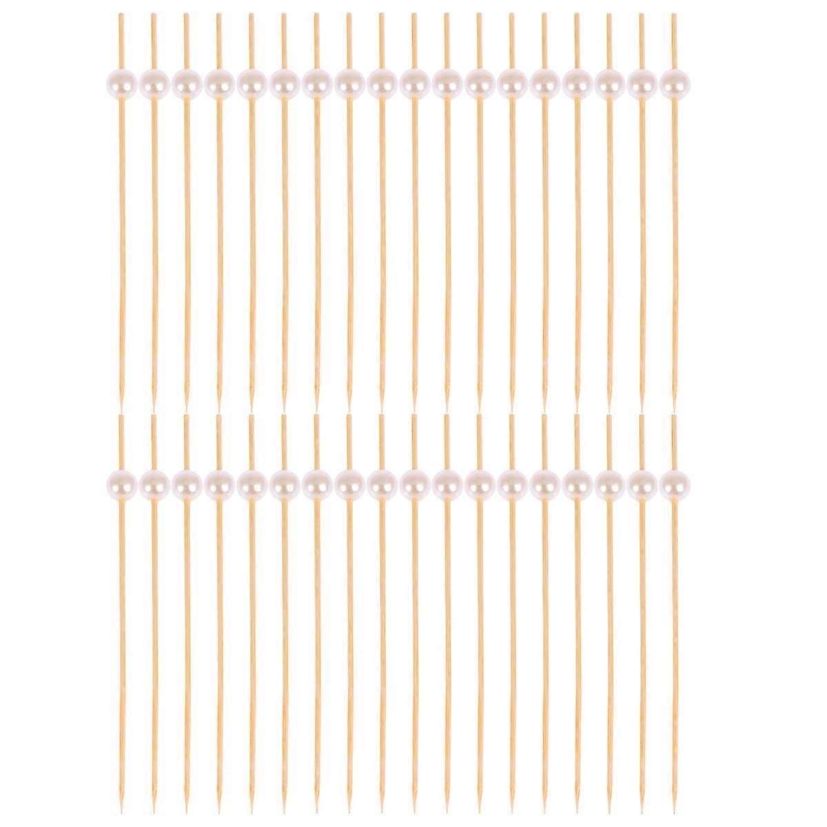 Toothpicks Wood Party Accessories For Garnish Decoration 300Pcs White Perfect For Home Parties And Bars