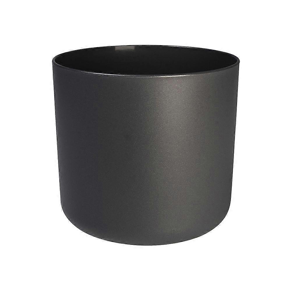 B.FOR Soft Round 35cm Anthracite Plastic Indoor Flowerpot