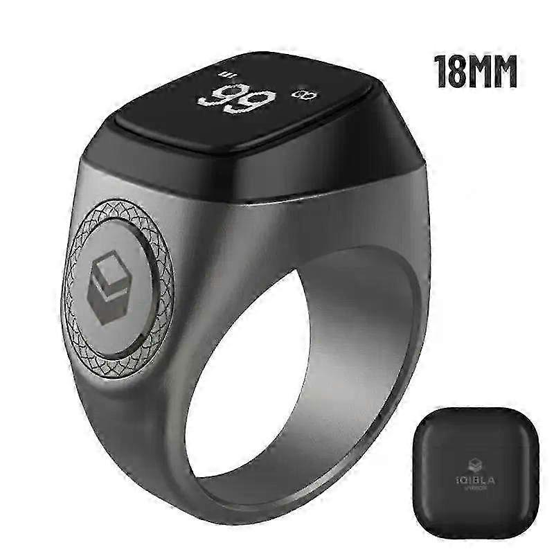 Ryra Muslims Zikr Ring Aluminum Alloy Digital Tasbih Smart Counter Zikr Ring With Charging Case Vibration Reminder Bluetooth App_XG