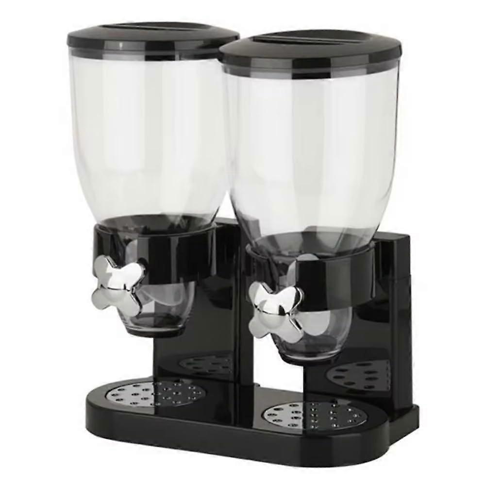 Multifunctional Cereal Dispenser DualControl Storage Container For Kitchen Organization, 1.5 L, BPA Plastic, White