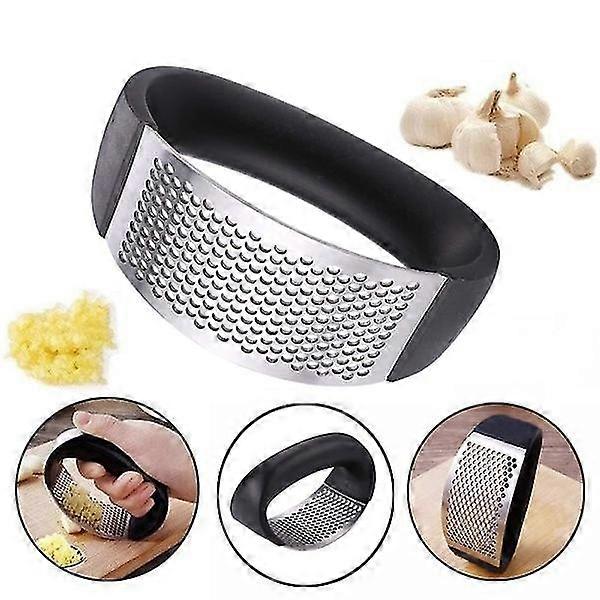 Espremedor de alho feito de aço preto resistente