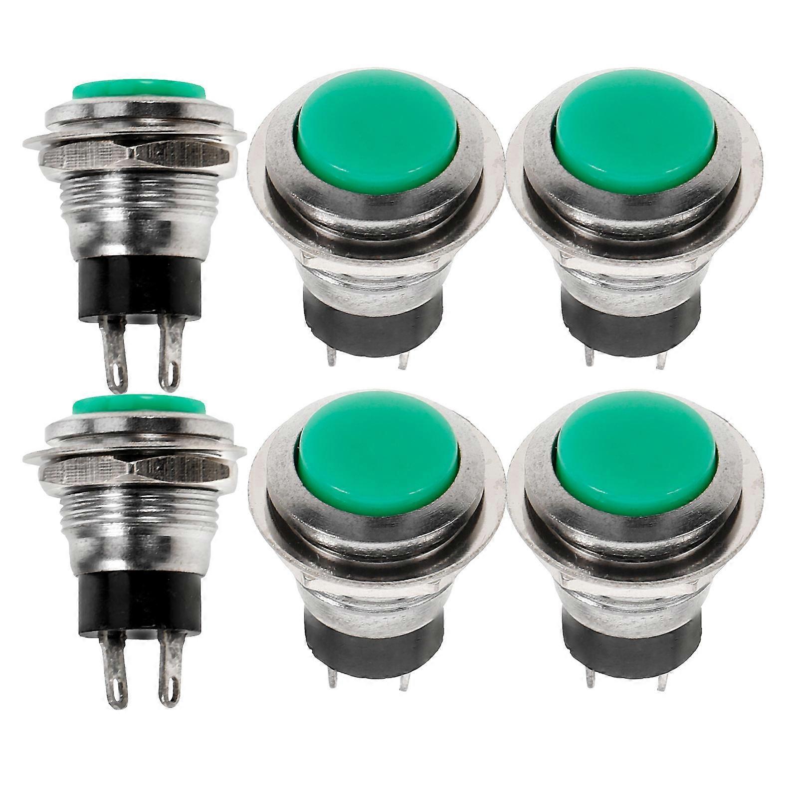 Mini Momentary Push Button Switch Self-Resetting Home Doorbell 2.30X1.60X1.60cm PP 6Pcs