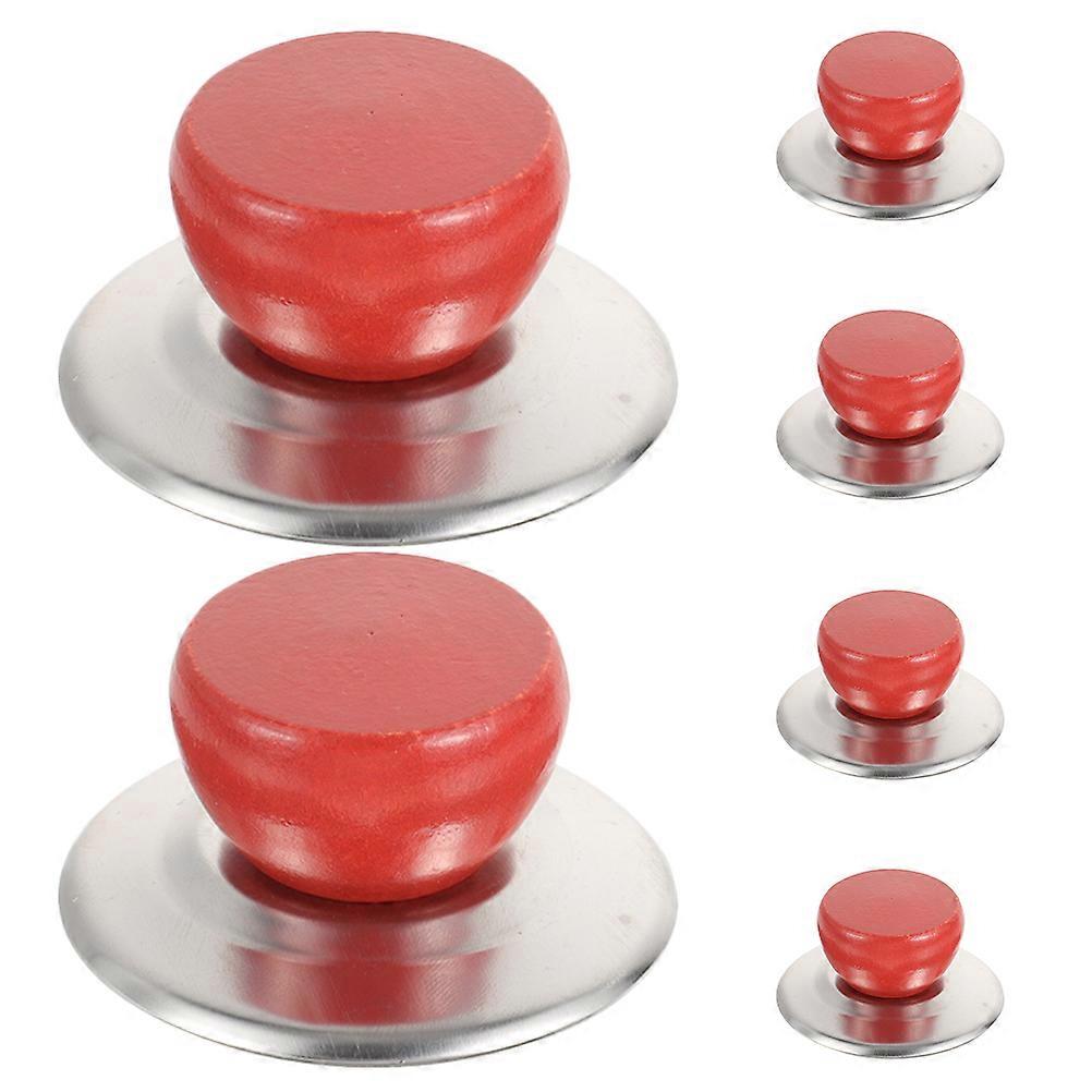 6 Sets Pot Lid Knob Replacement Universal Stainless Steel Holding Handles for Cookers Skillets Kitchen Lids Covers