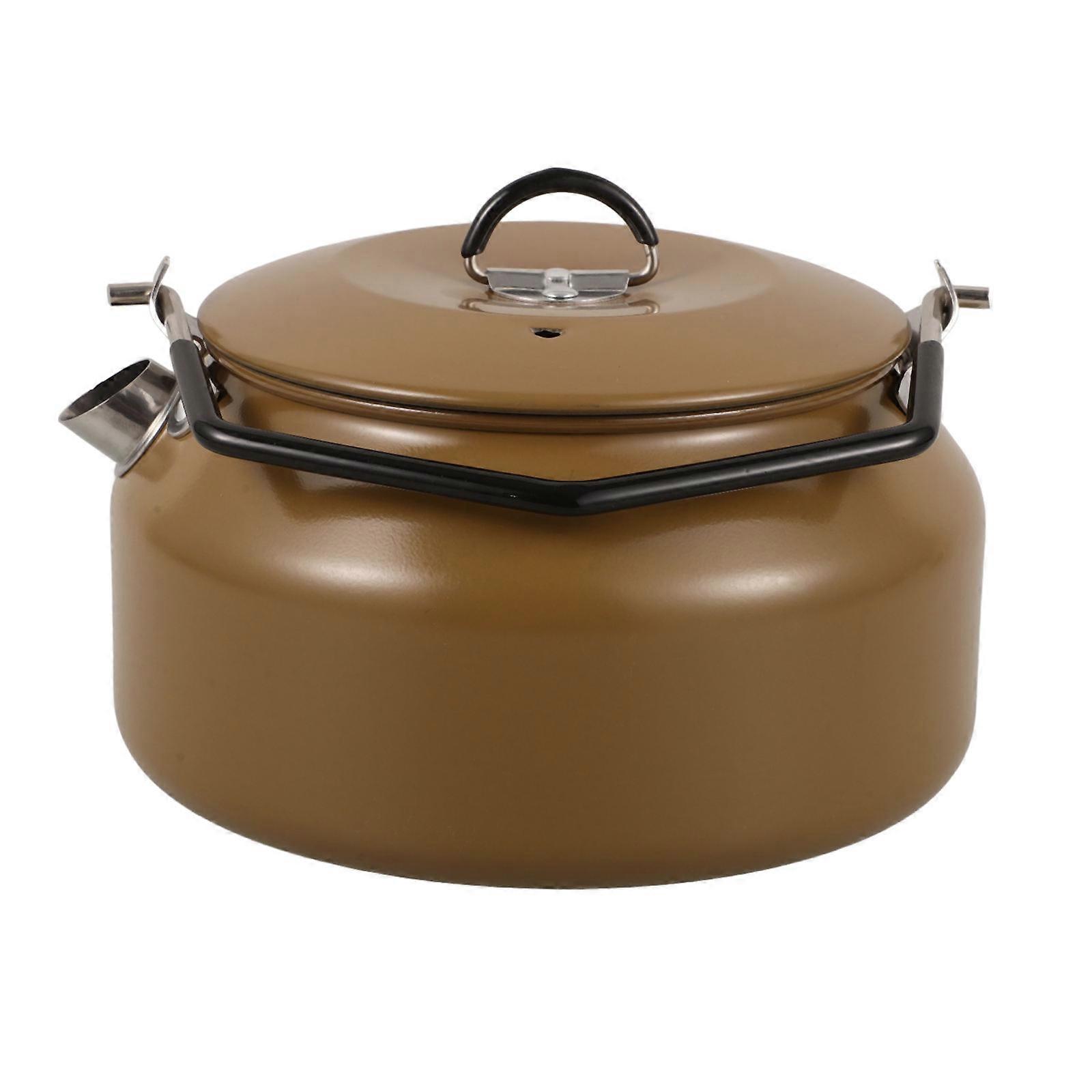 Small Camping Kettle Sleek Design Stainless Steel Kettle For Boiling Water Outdoor Enthusiasts 1Set