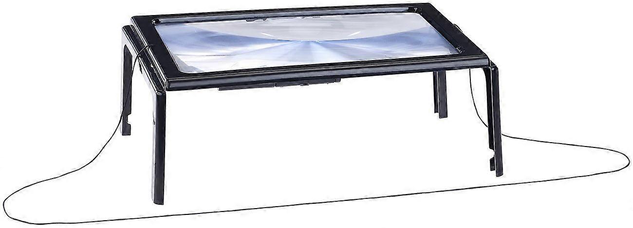 Magnifier: XXL 3X 4 LED Reading Magnifier with Folding Stand (Magnifier with Light, Reading Magnifier for Seniors, Magnifying Glasses)