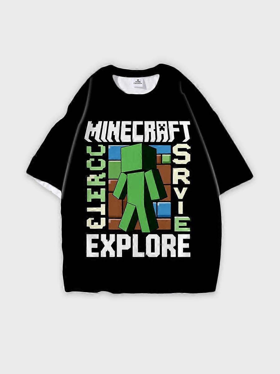 T-shirt round neck Pattern loose short sleeve JW414