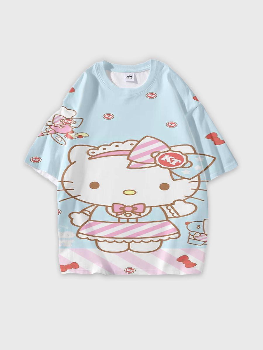 T-shirt round neck Pattern loose short sleeve JW1524