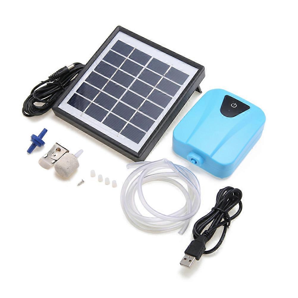 Aquarium Circulation Pump Solar Powered Oxygenation System For Fish Pond Hydroponics Continuous Operation 1Set