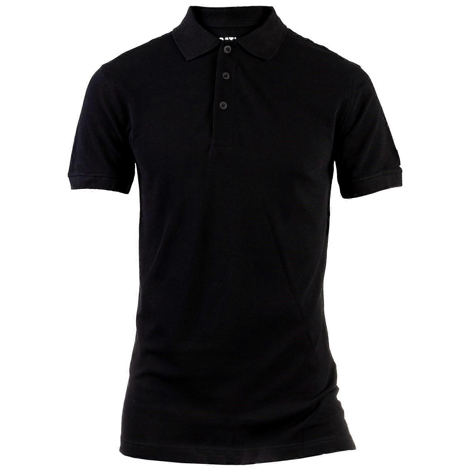 Caterpillar Essentials Cotton Men's Black Polo Shirt