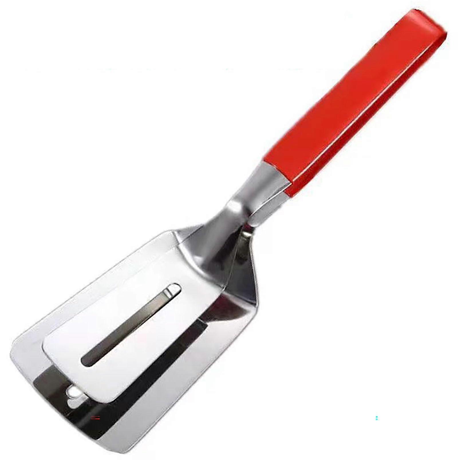 Fried Fish Spatula, Stainless Steel Scoop Clip with Silicone Handle for Fried Fish, Hamburger, Grill and Teak (1)
