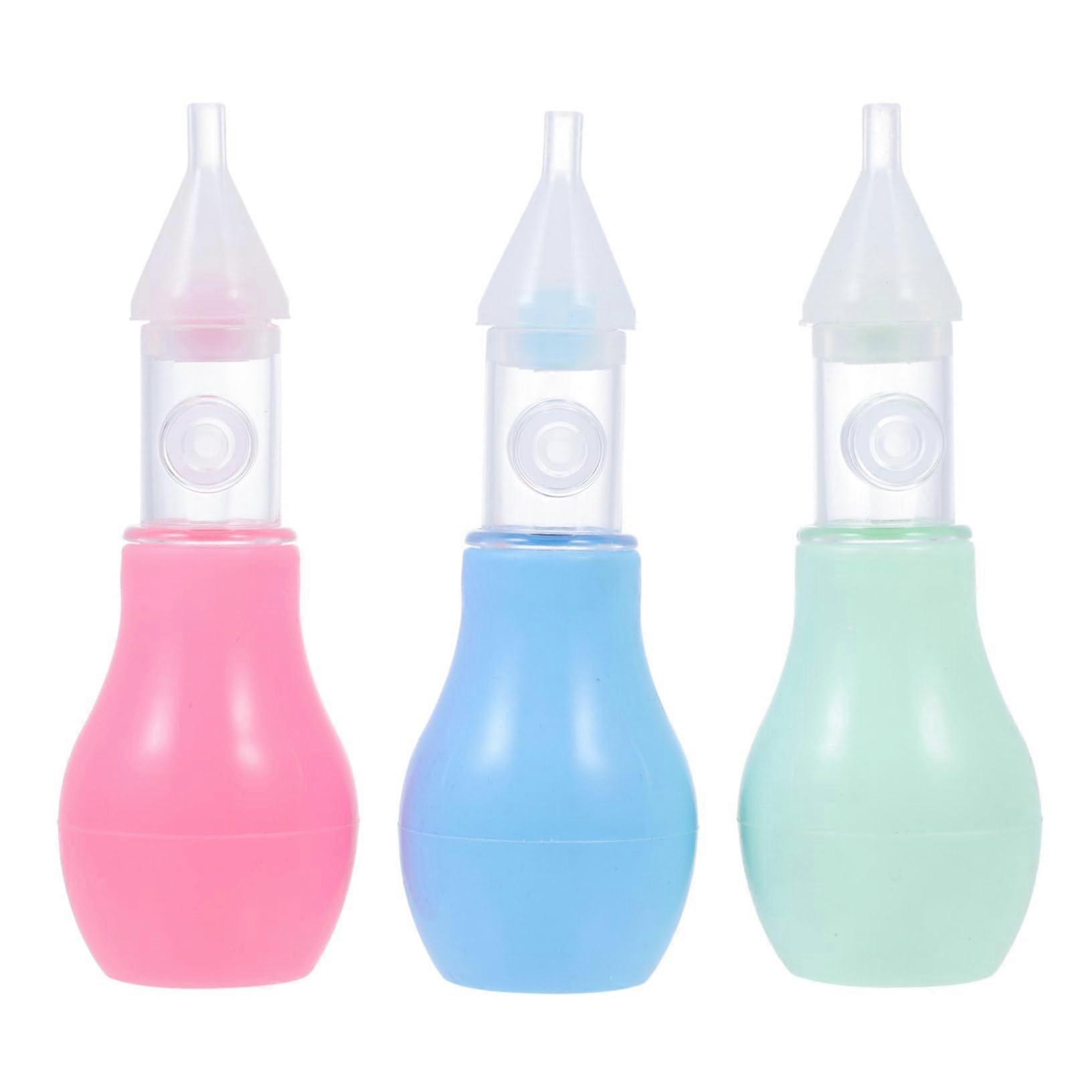 Set of 3 Nasal Aspirators for Babies, Effective Nose Cleaning for Toddlers, Mixed Colours, Gentle and Safe to Use for Better Breathing