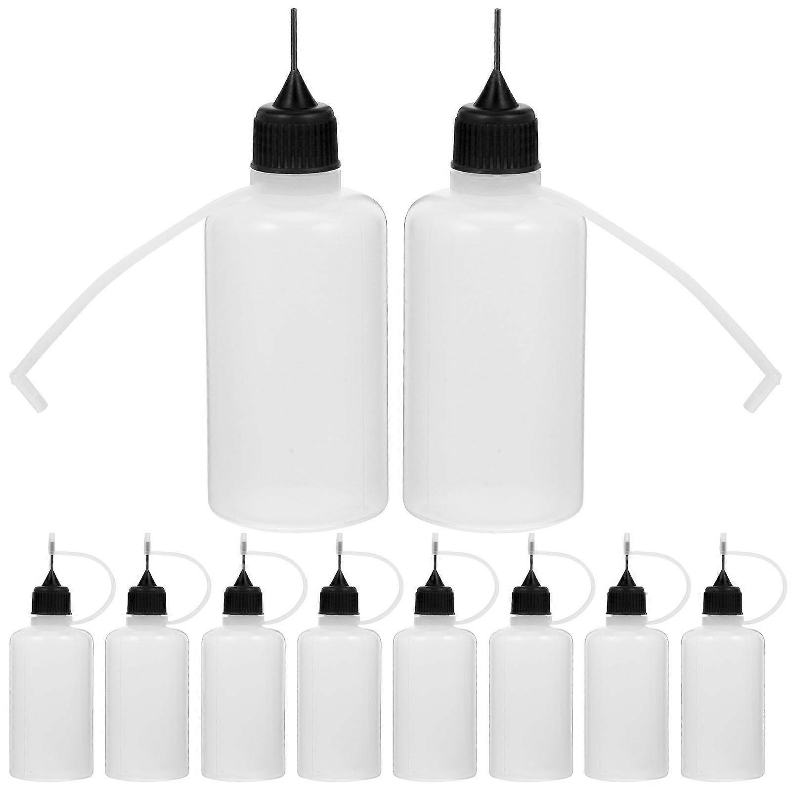10pcs Glue Dispenser Bottles Needle Tip Bottles Empty Squeeze Bottles Glue Bottles (50ml)