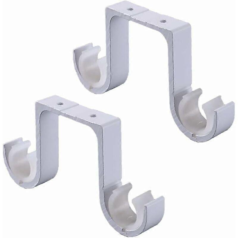 2 Ceiling Bracket White Bracket Double Curtain Rod Bracket Aluminum Curtain Rod Bracket