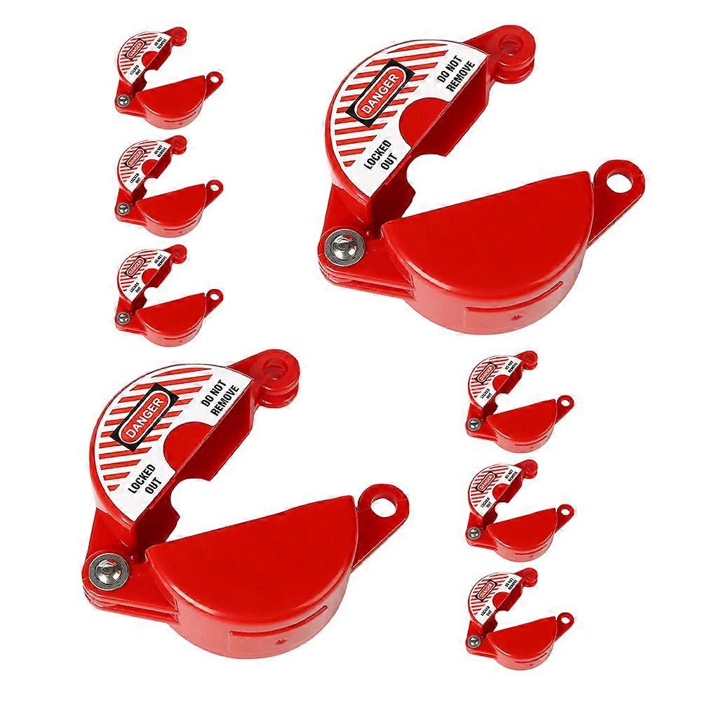 Adjustable Valve Lockout 8Pcs Red ABS Water Valve Lockout Device for Quick Installation