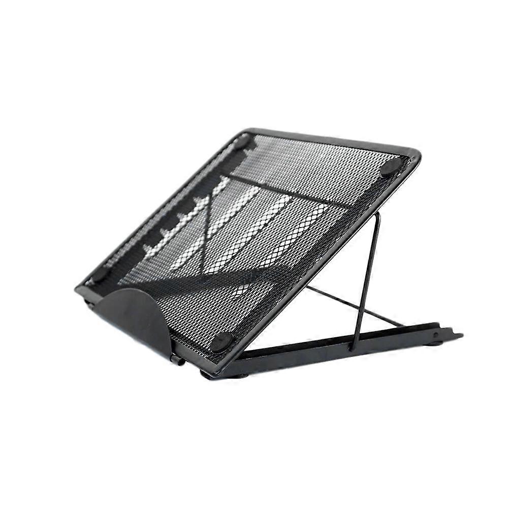 Ergonomic Iron Tablet Stand and Laptop Holder Foldable Design for Laptop and Tablet Black