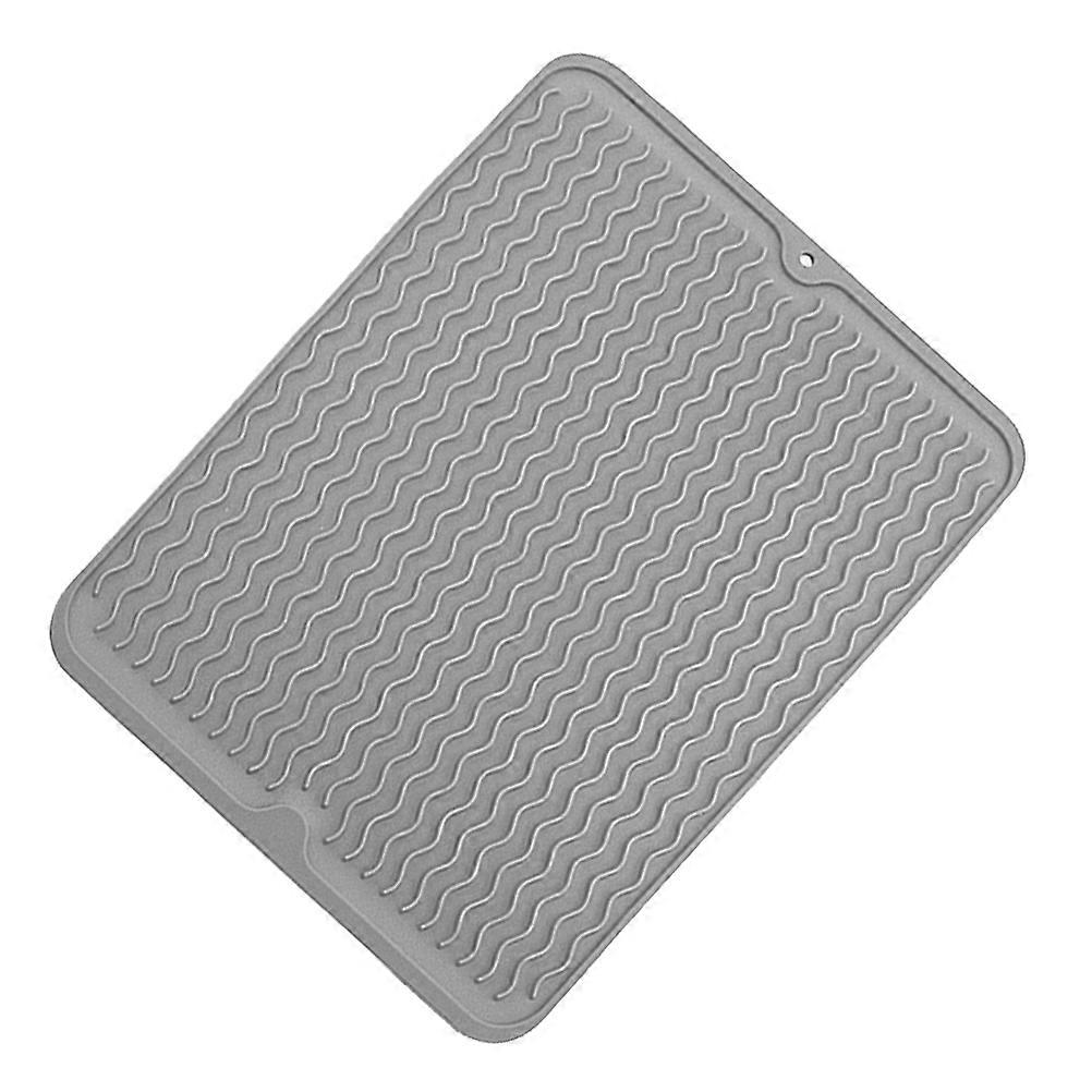 Kitchen Counter Silicone Mat For Cooking Utensils Drying Non Slip 40X30X0.5Cm 1Set