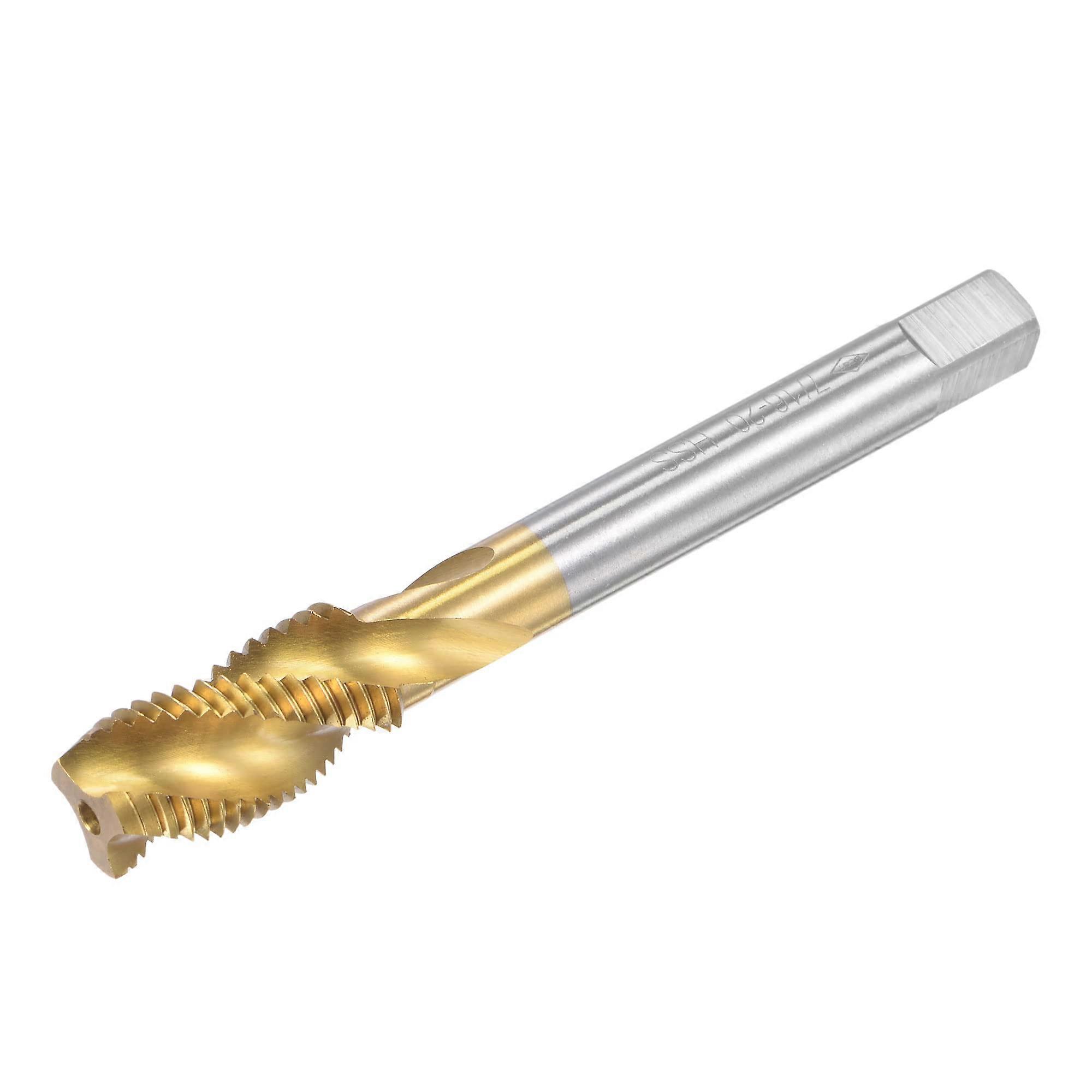 Tap with Spiral Groove 7/16-20 UNF HSS Titanium Coated 3-Flute Tapping Tool H2 Tolerance