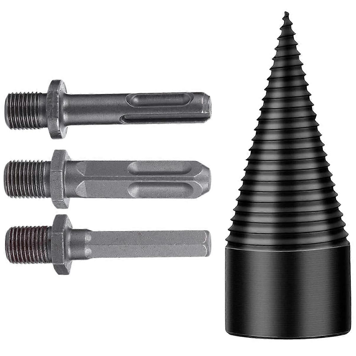 Chip Fire Splitter Drill 50 mm Wood Drill Bit for Woodworking Firewood Splitter Tool 11X5CM