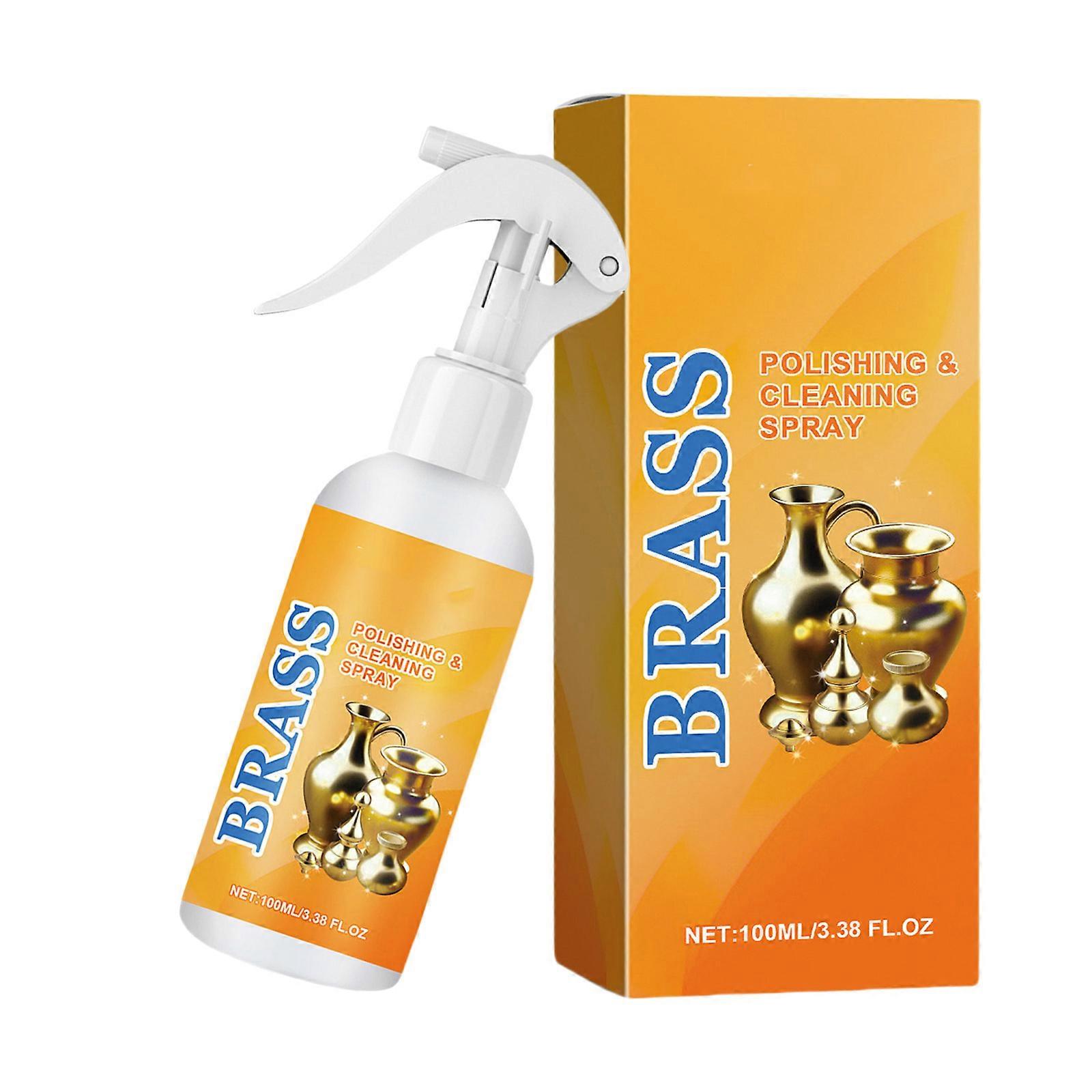 Brass Polishing Sprayer Cleaner for Restoring Shine to Metal Surfaces, User Friendly, Easy Wipe for Handle, Fixtures Multicolor