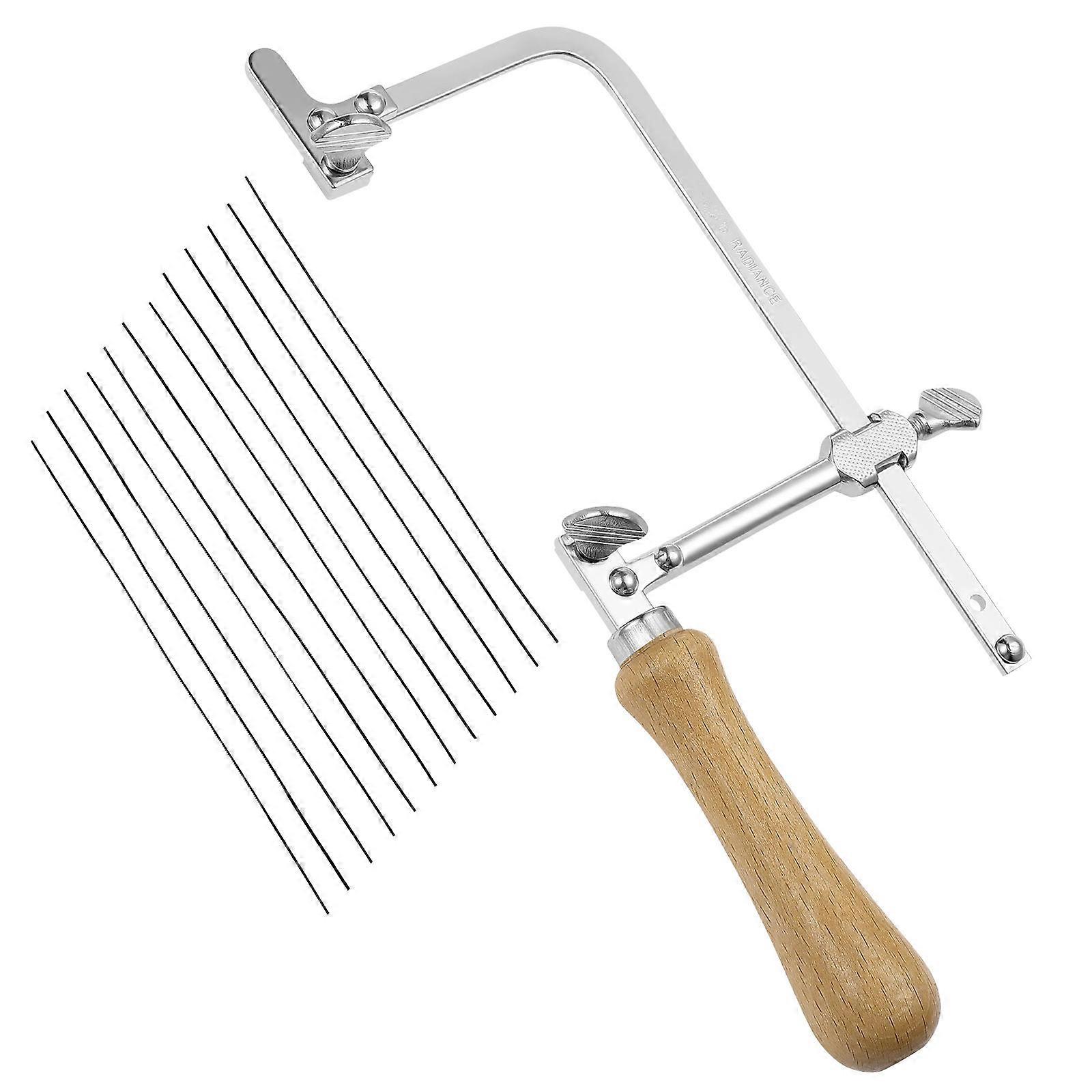 Adjustable Bowsaw Set with Wooden Handle for Jewelry Making Craft Projects Multi 1 Set