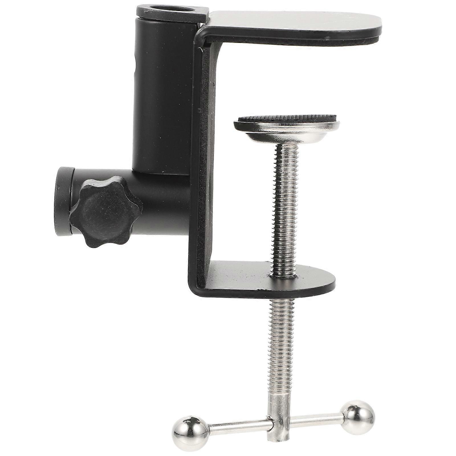 Table Clamp Mount Adjustable Cantilever Bracket Clamp Desk Lamp Stand Holder Home Supply 9x5.5cm Metal Stable Base 1Pcs