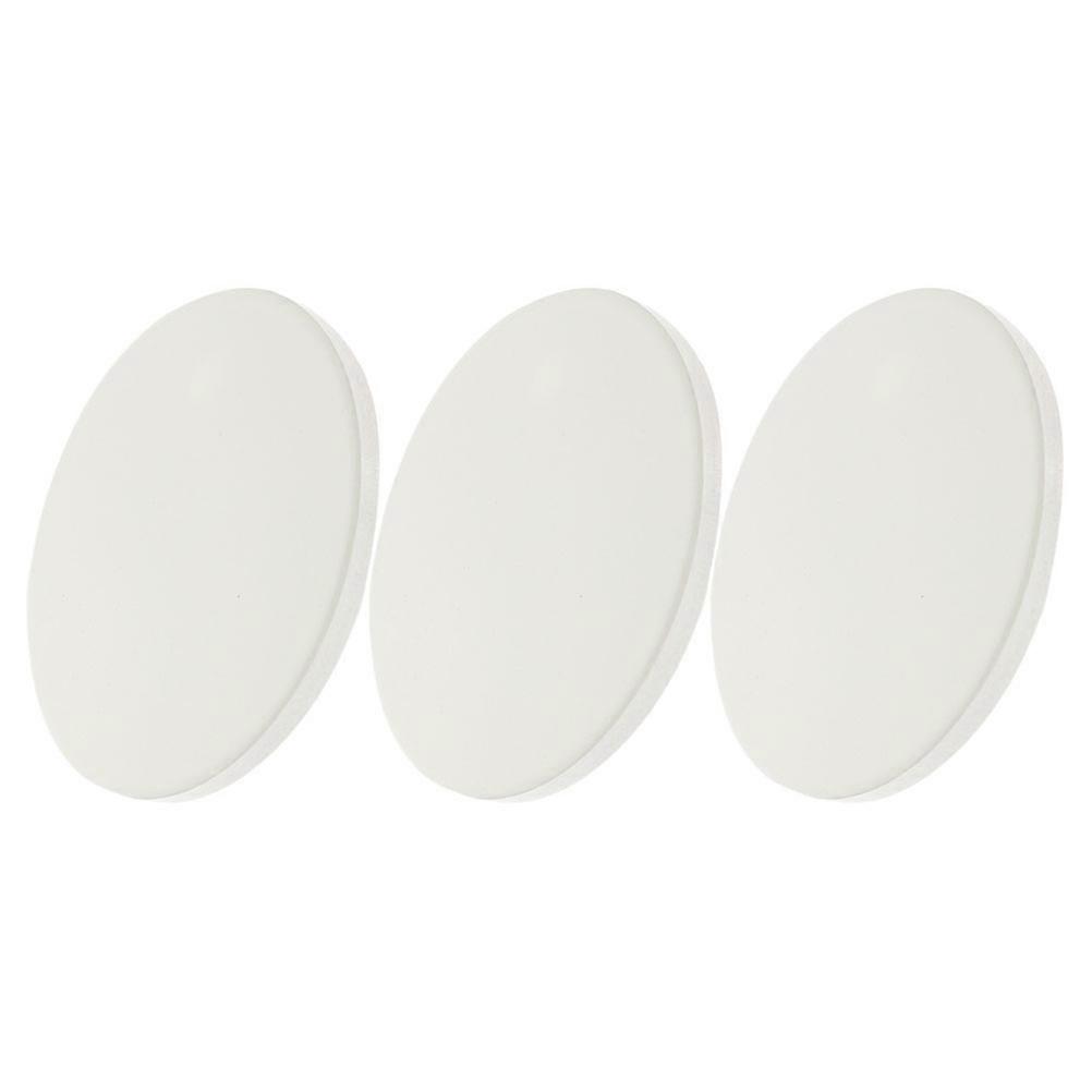 Round Ceramic Coasters for Home Use White Heat Transfer Blanks with Smooth Surface 3 Pieces
