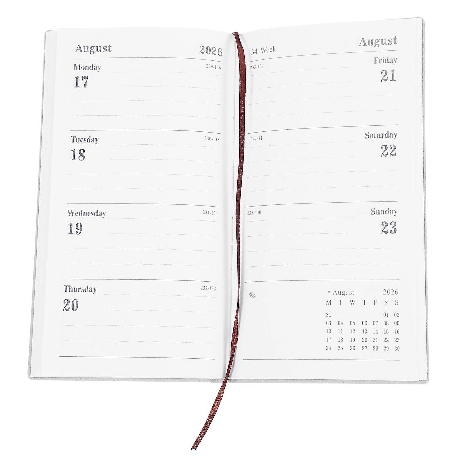Convenient Academic Planner A6 Schedule Book For Students Professionals Creatives Time Management Portable Writing 17.40X9.70X0.90CM 1Set