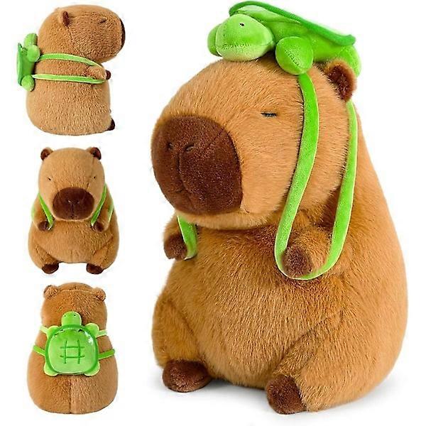 Capybara Plush Toys, Cute Capybara Plush, Simulation Capybara Plush with Turtle Pillow, Cute Capybara Plush Dolls, Plush
