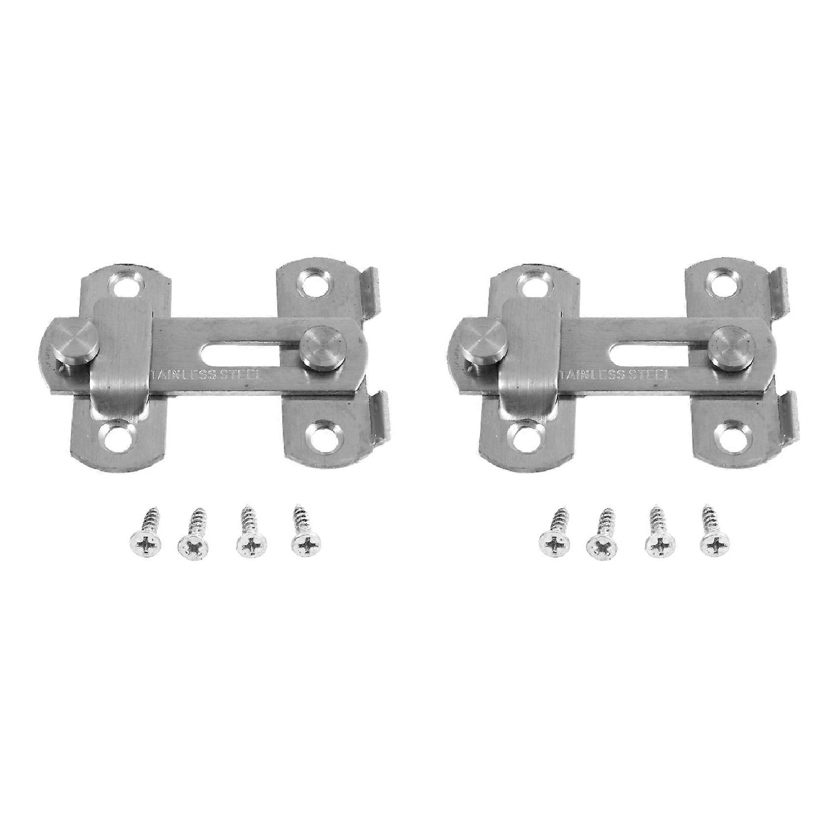 2X Hasp Latch METAL Hasp Latch Lock Sliding Door Lock for Window Cabinet Fitting