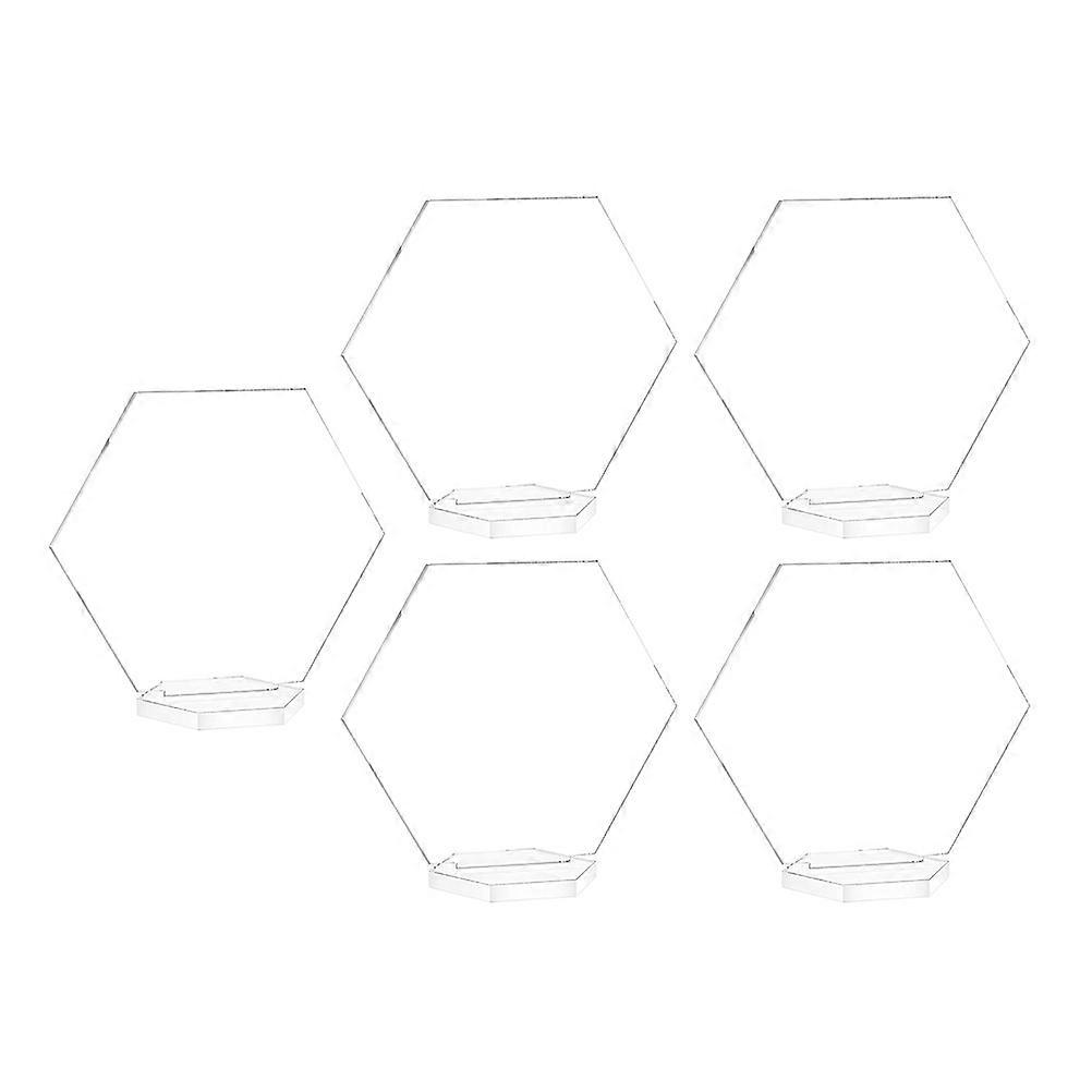 Transparent Acrylic Table Sign for Decoration Easy to Clean and Reuse 5 Pieces